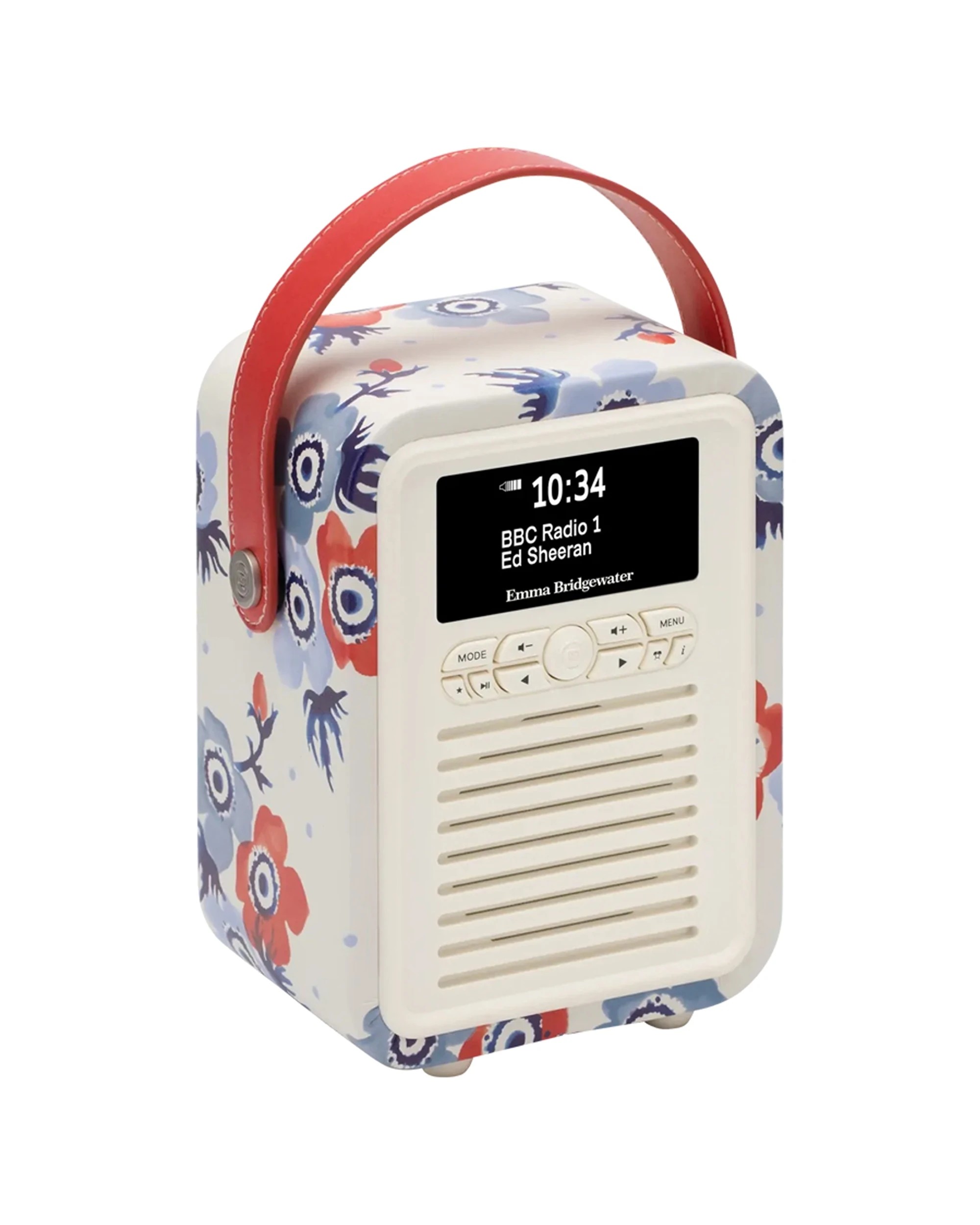 7 VQ Retro Mini Dab Radio Emma Bridgewater Anemone Bluetooth Alarm 60 Presets - White, 7 of 9