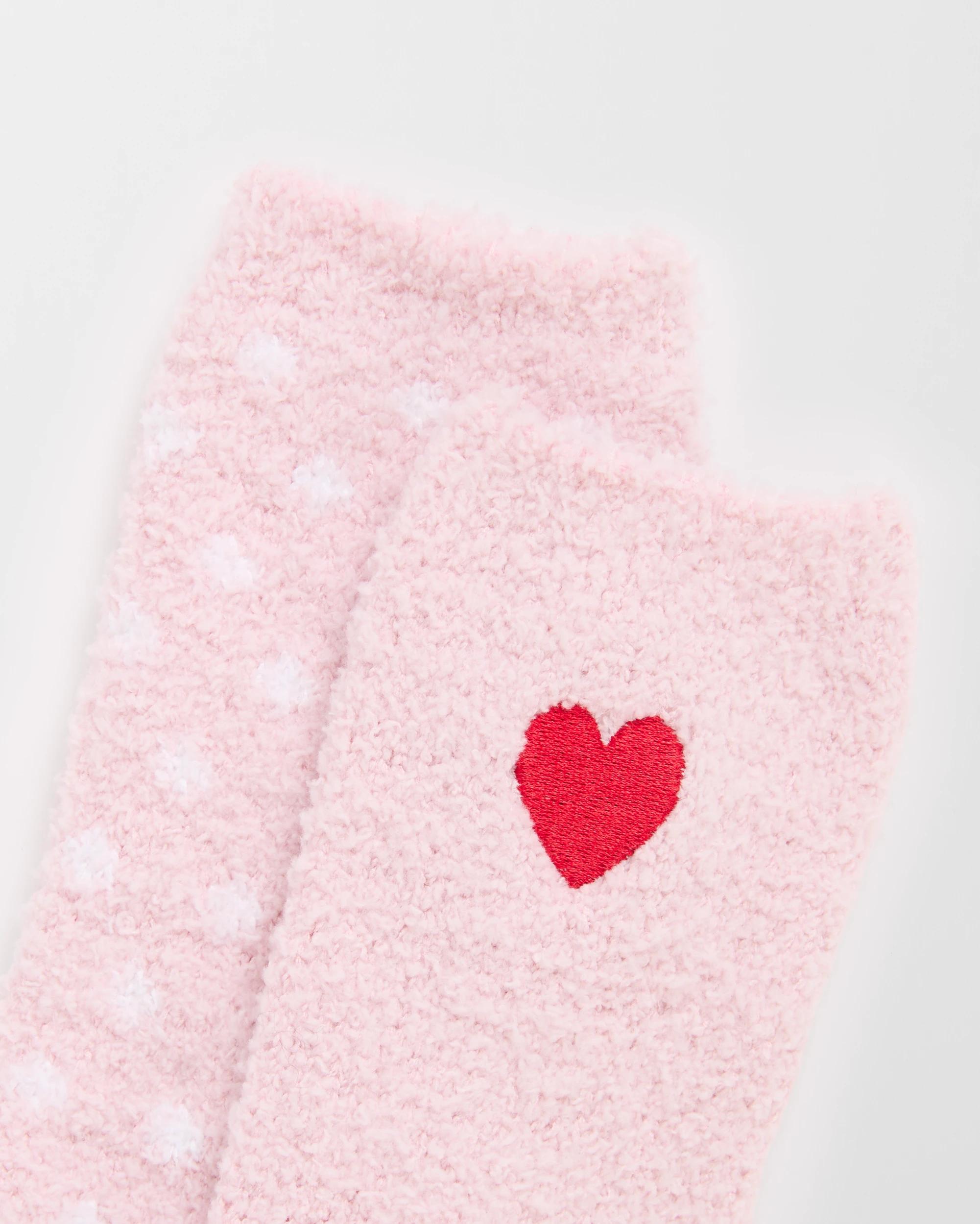 2 Target Woman 2 Pack Cosy Crew Length Home Socks HEART, 2 of 3
