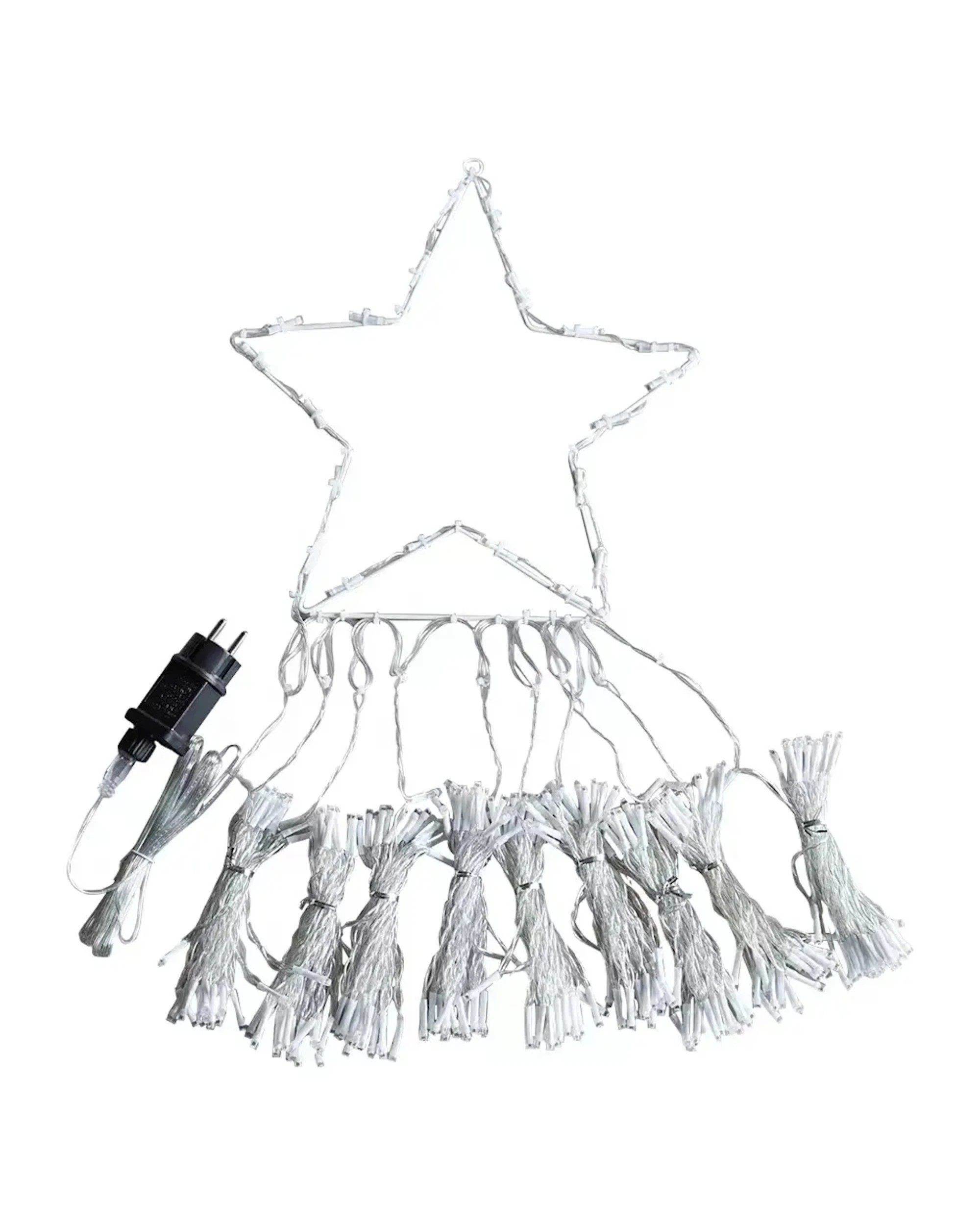 2 Festive Magic Multicoloured LED Christmas Star Cascading Lights 9 Strands - Multicoloured, 2 of 3