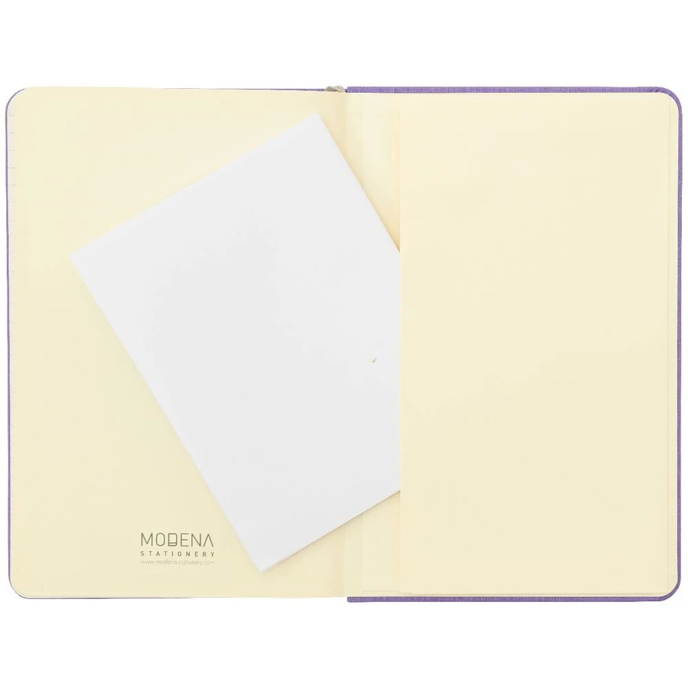 5 Modena A5 Linen Ruled Notebook Lilac, 5 of 5