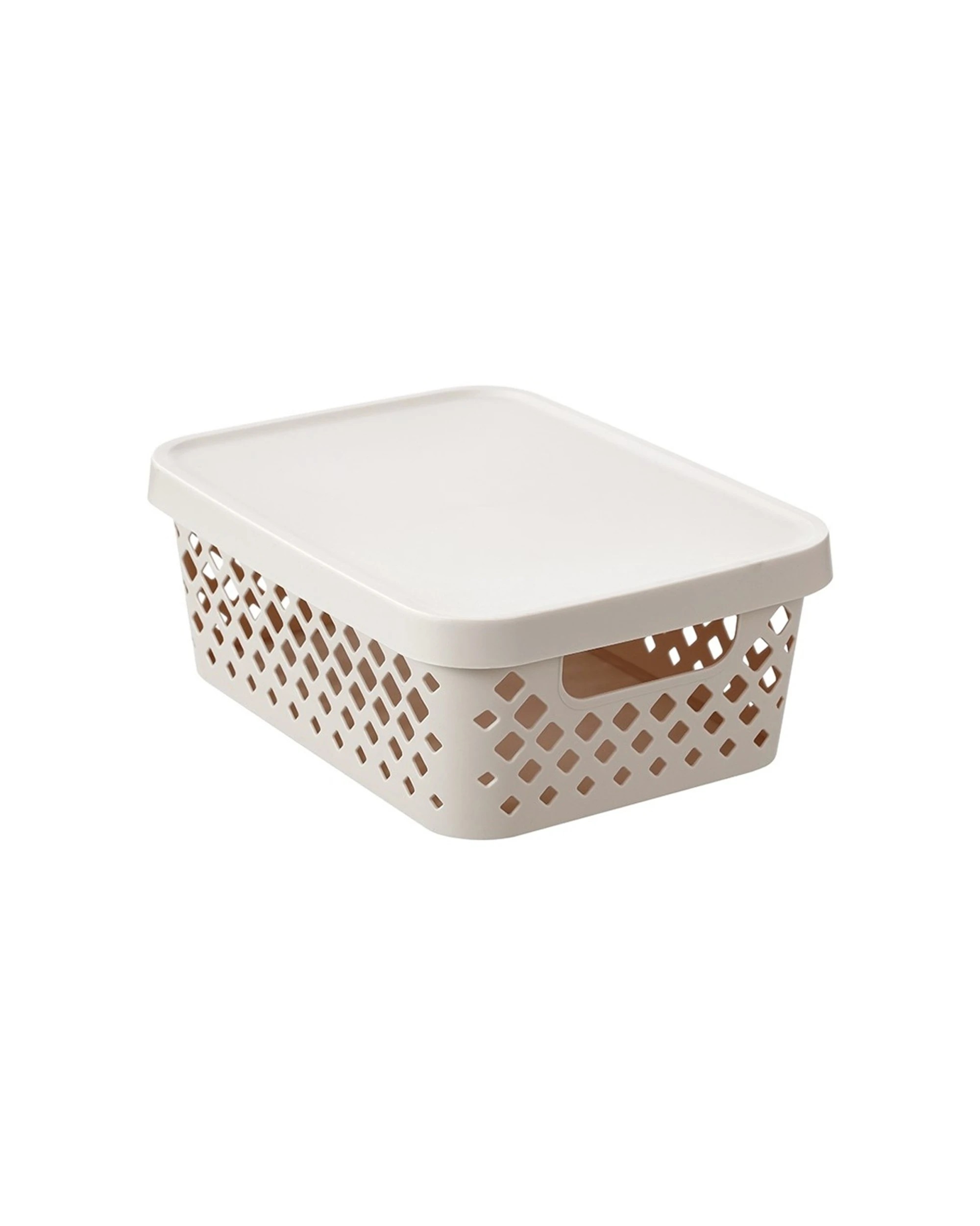 2 Boxsweden 6PK Diamond Tray Home Organiser Storage Container 10L - Beige, 2 of 5