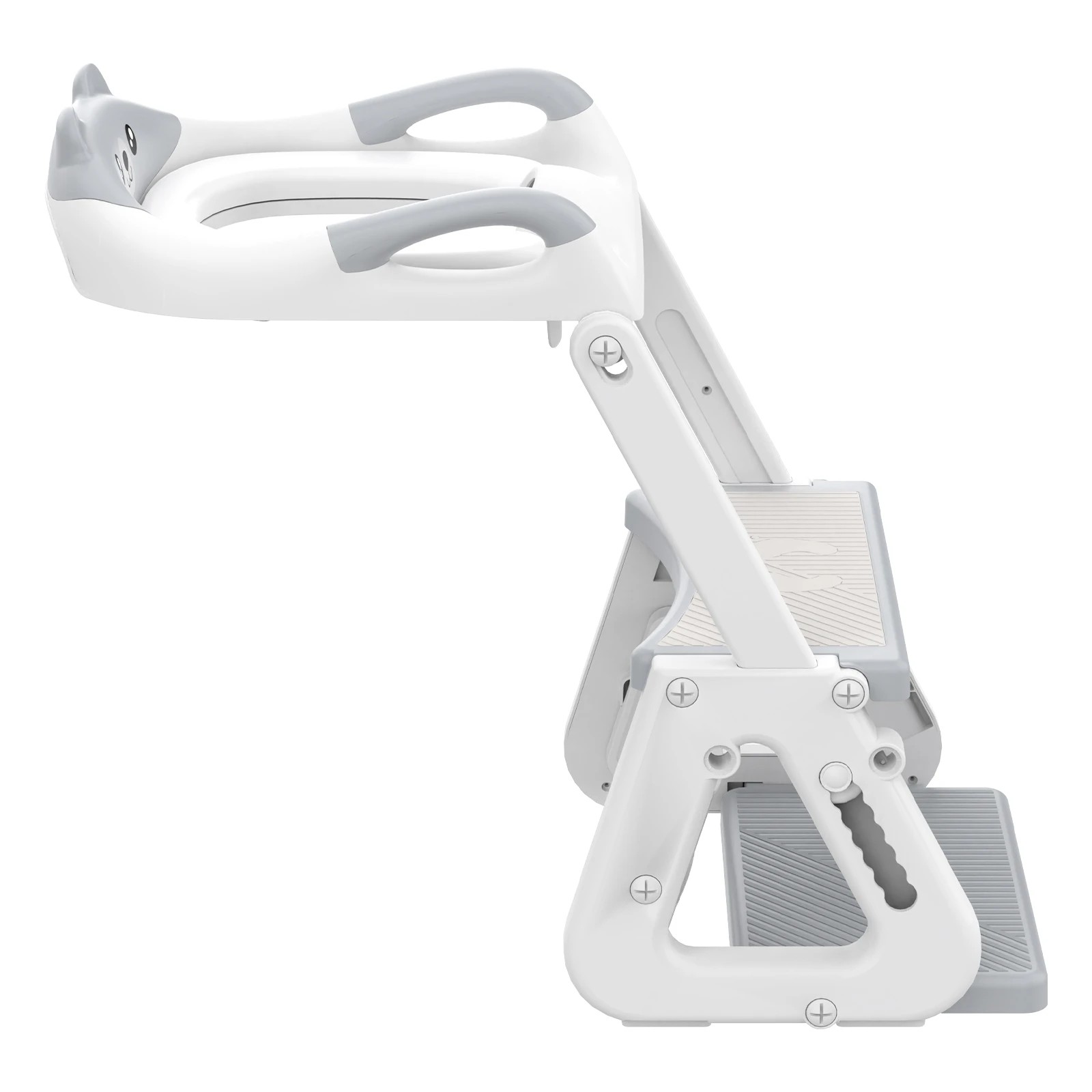 7 Advwin Foldable 2-in-1 Toddler Potty Training Seat Toddler Stool Height Adjustable Toilet Training Seat - Grey, 7 of 7