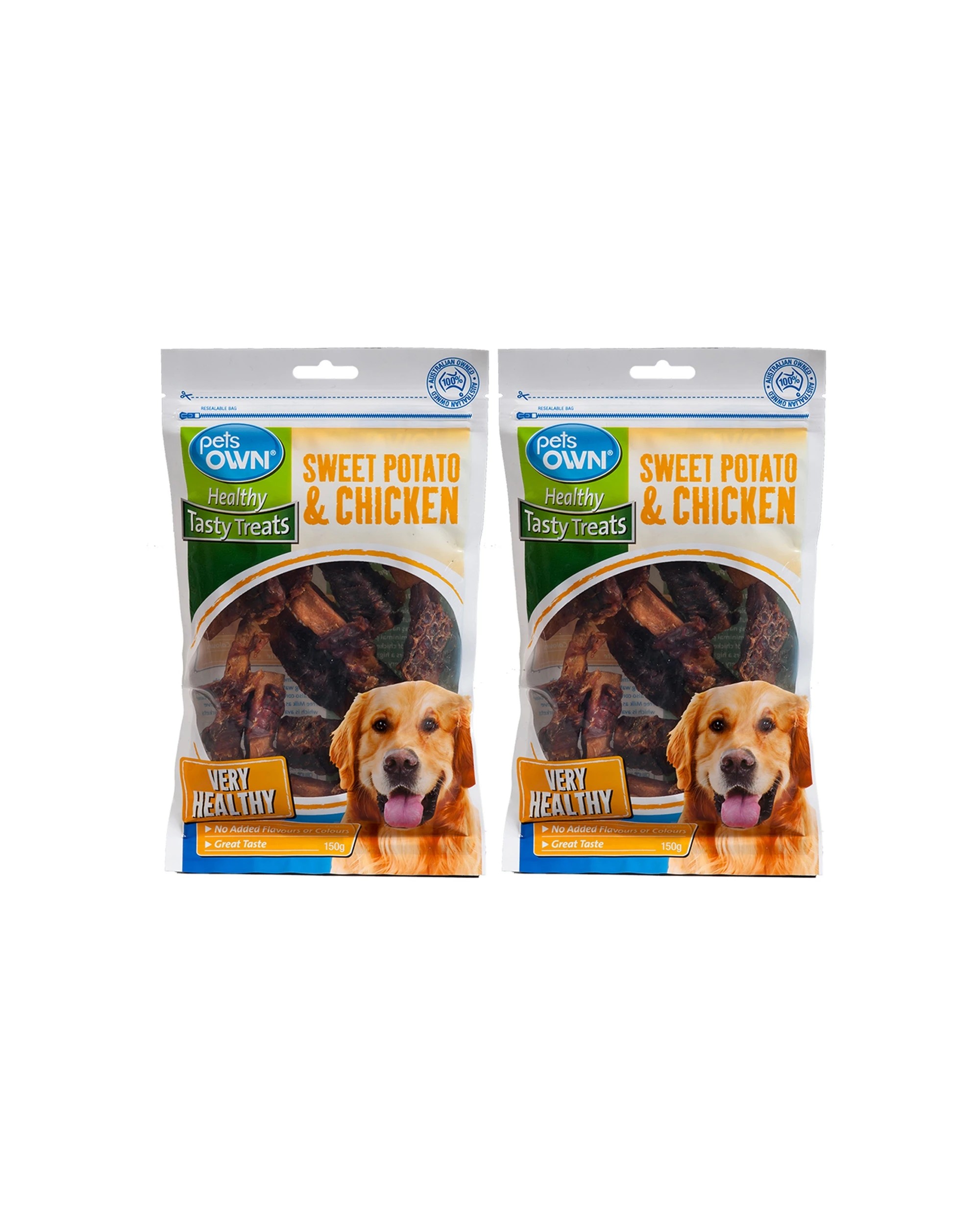 1 Pets Own Sweet Potato And Chicken Healthy Tasty Dog Treats 2 Pack 150g - Brown, 1 of 1