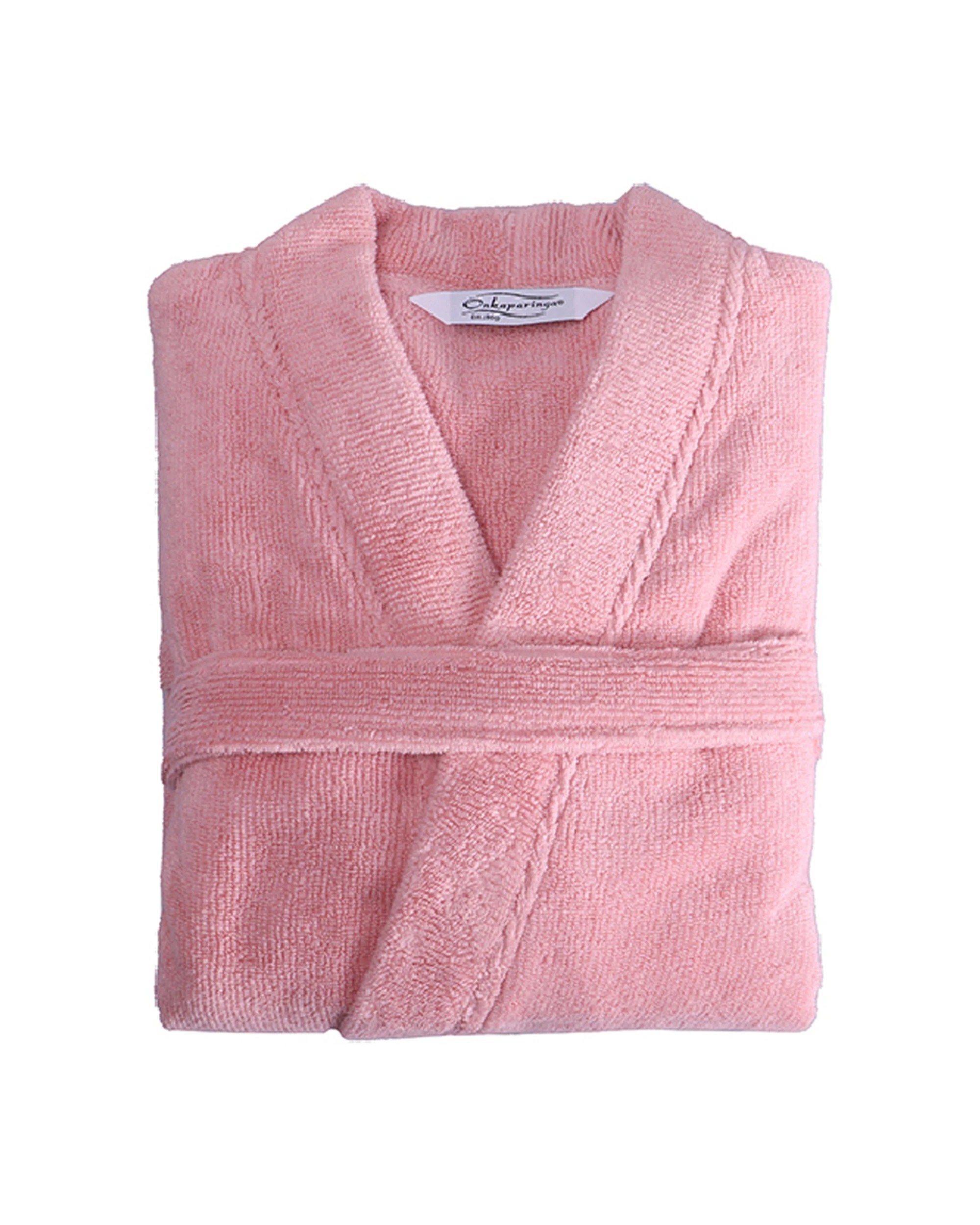 2 Luxe Turkey Cotton Bathrobe & Towel Set - Pink, 2 of 3