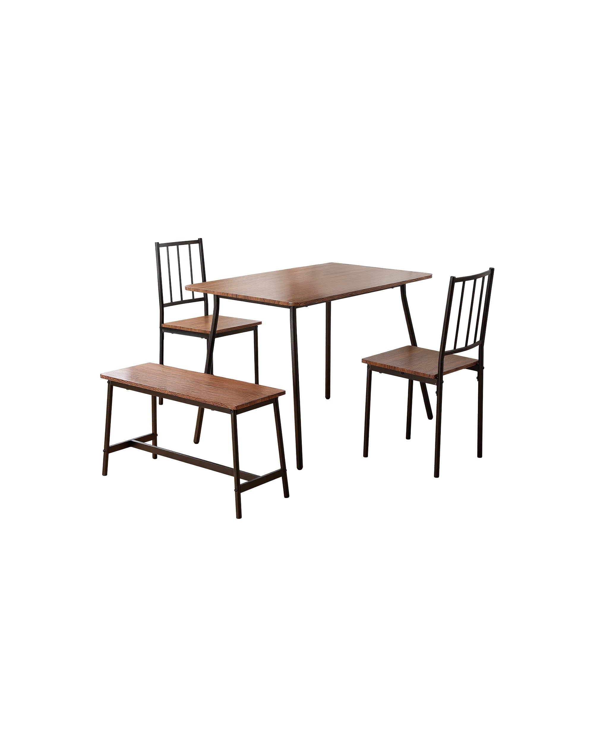 5 Artiss Dining Table and Chairs Set of 4 Bench Kitchen Furniture Rustic - Multi, 5 of 10