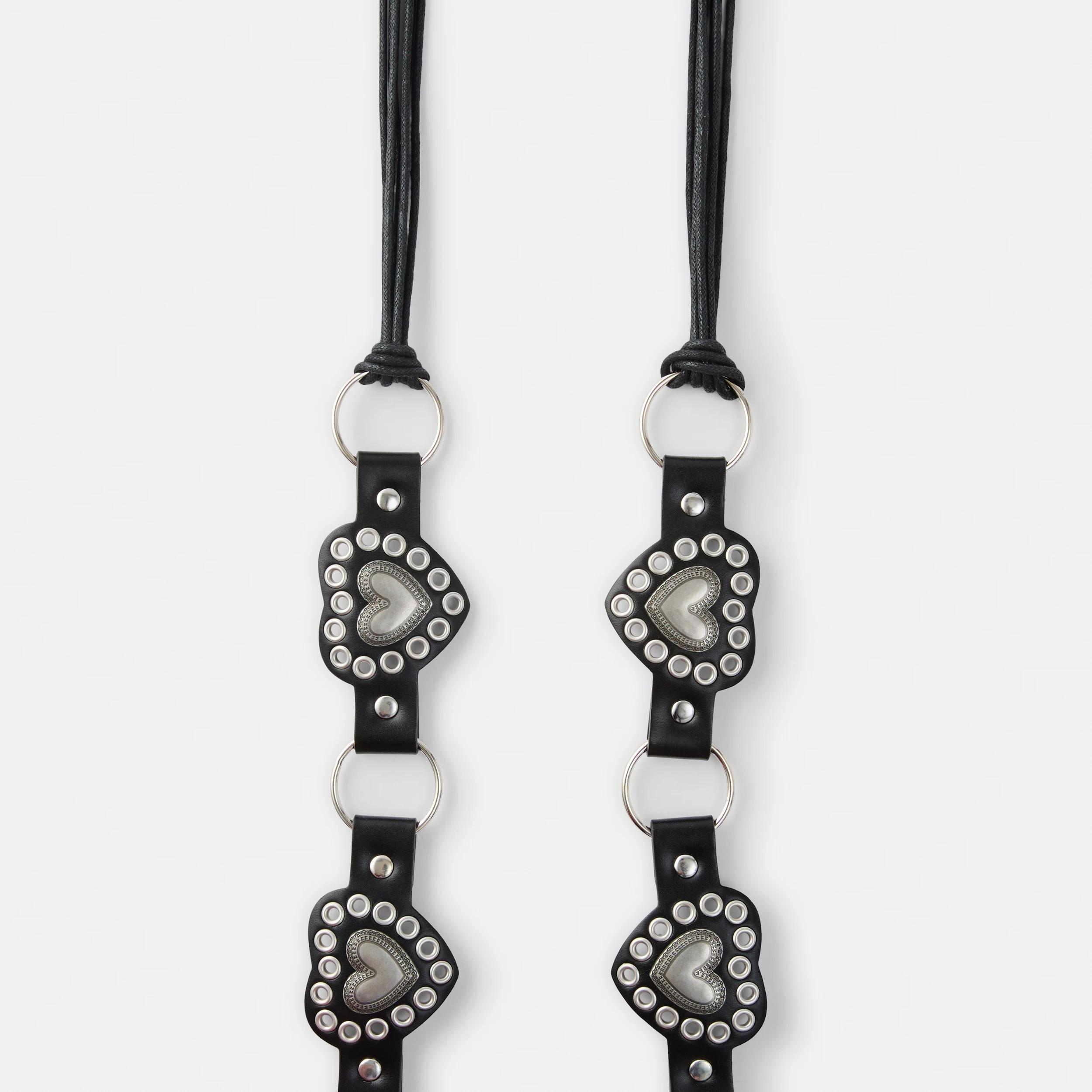 2 Heart Cord Belt Black, 2 of 3