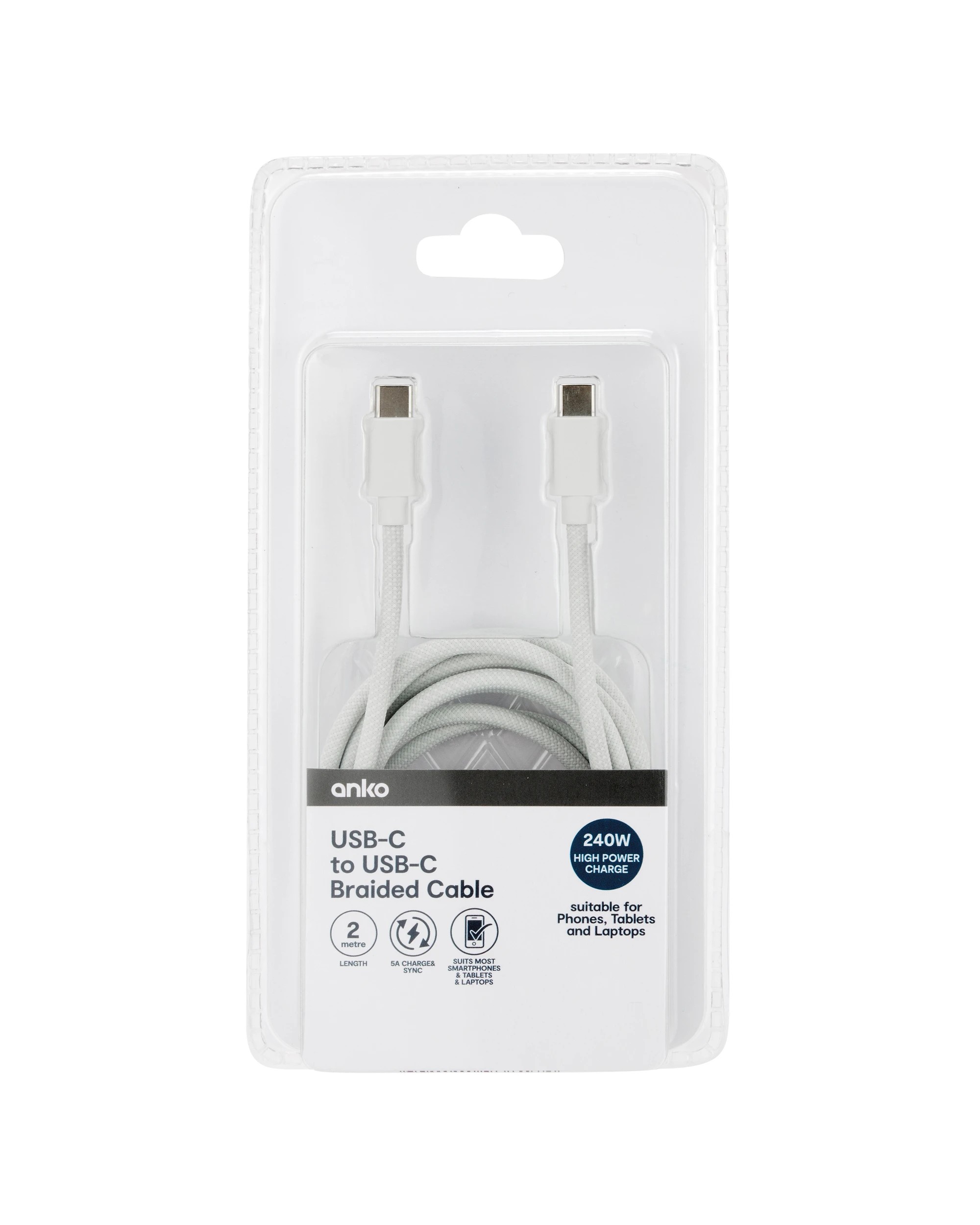 4 240W Braided Cable 2m, 4 of 4