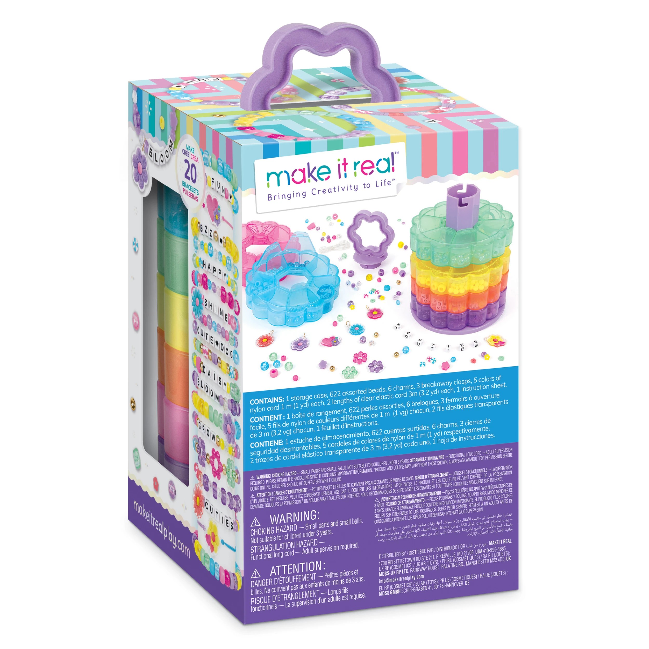 2 Make It Real Flower Tower Bead Storage - Multi, 2 of 6