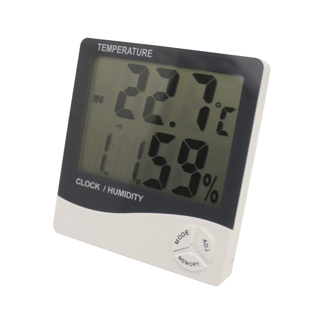 2 TODO Digital Thermometer Hygrometer Alarm Clock Temp Humidity Large Lcd Display, 2 of 2