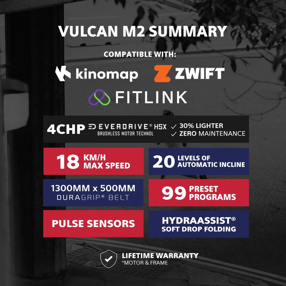 3 LSG Fitness VULCAN M2 Treadmill - Black, 3 of 10