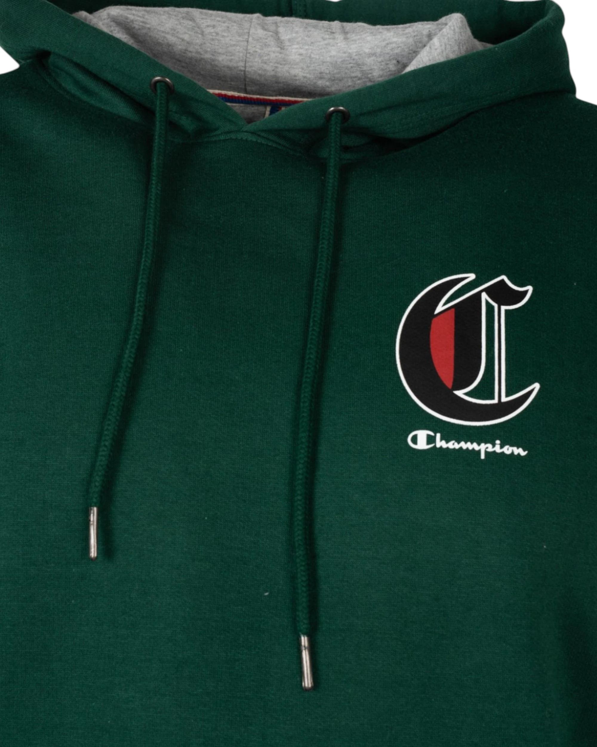 3 Champion Mens Powerblend Forest Peak Green Graphic Hoodie GREEN, 3 of 8