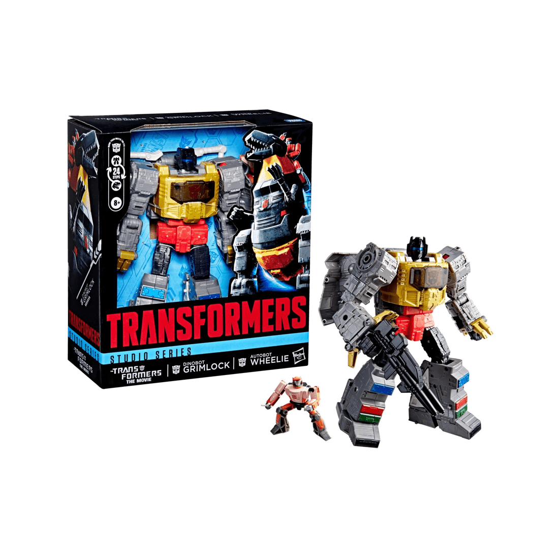 1 Hasbro Transformers Studio Series Leader Class Transformers The Movie Dinobot Grimlock and Autobot Wheelie Action Figure, 1 of 5