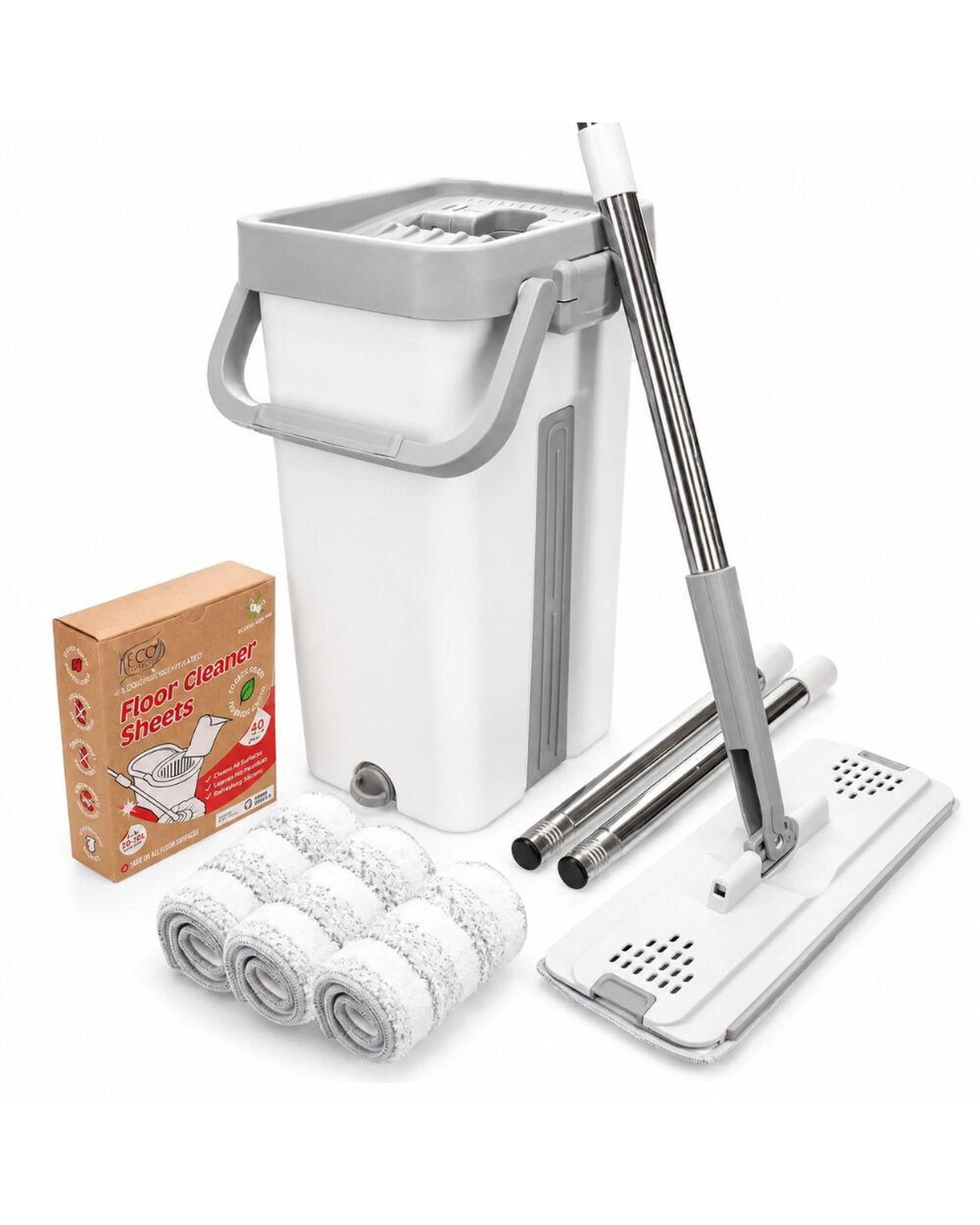 1 White Magic Flat Mop & Bucket Set - Multi, 1 of 3