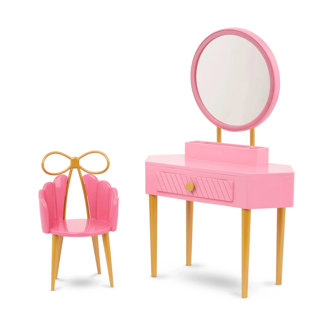 5 Our Generation Fabulous Fun Vanity Set Pink Vanity Table & Accessories for 18-inch Dolls - Multi, 5 of 9