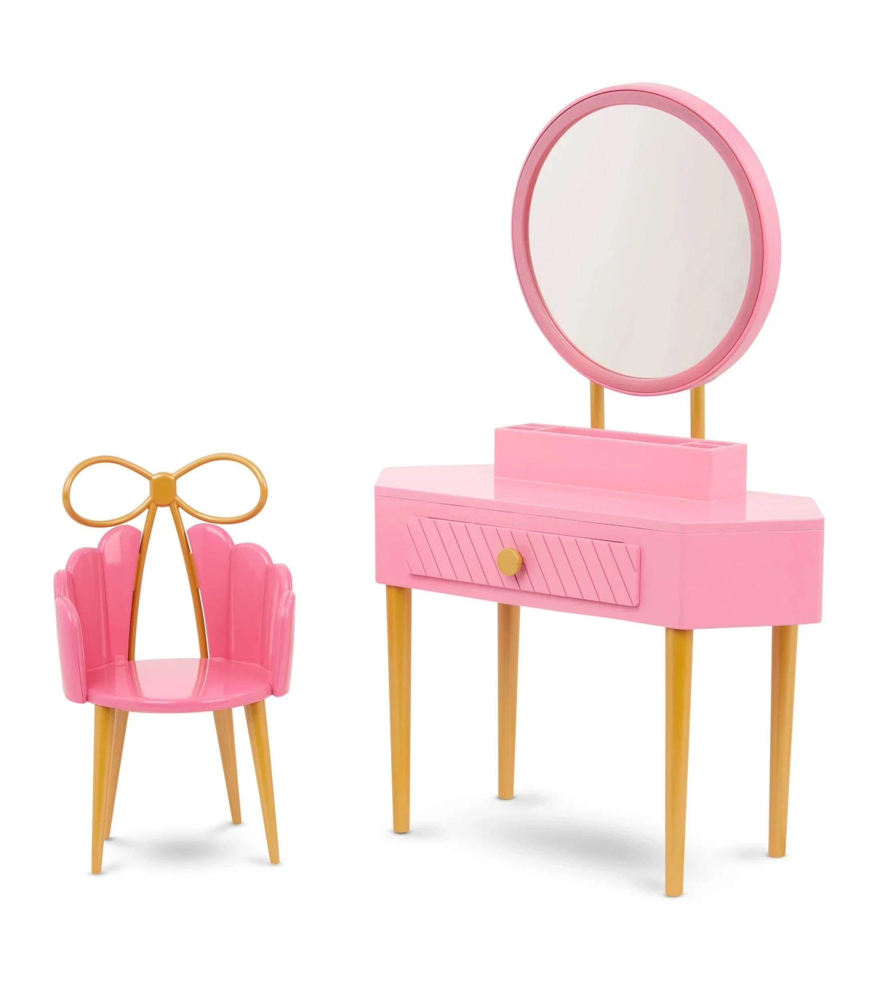 5 Our Generation Fabulous Fun Vanity Set Pink Vanity Table & Accessories for 18-inch Dolls - Multi, 5 of 9