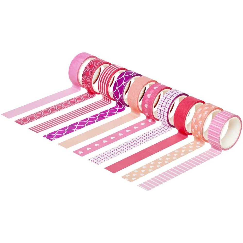 3 Otto Washi Tape Pink 10 Pack, 3 of 3