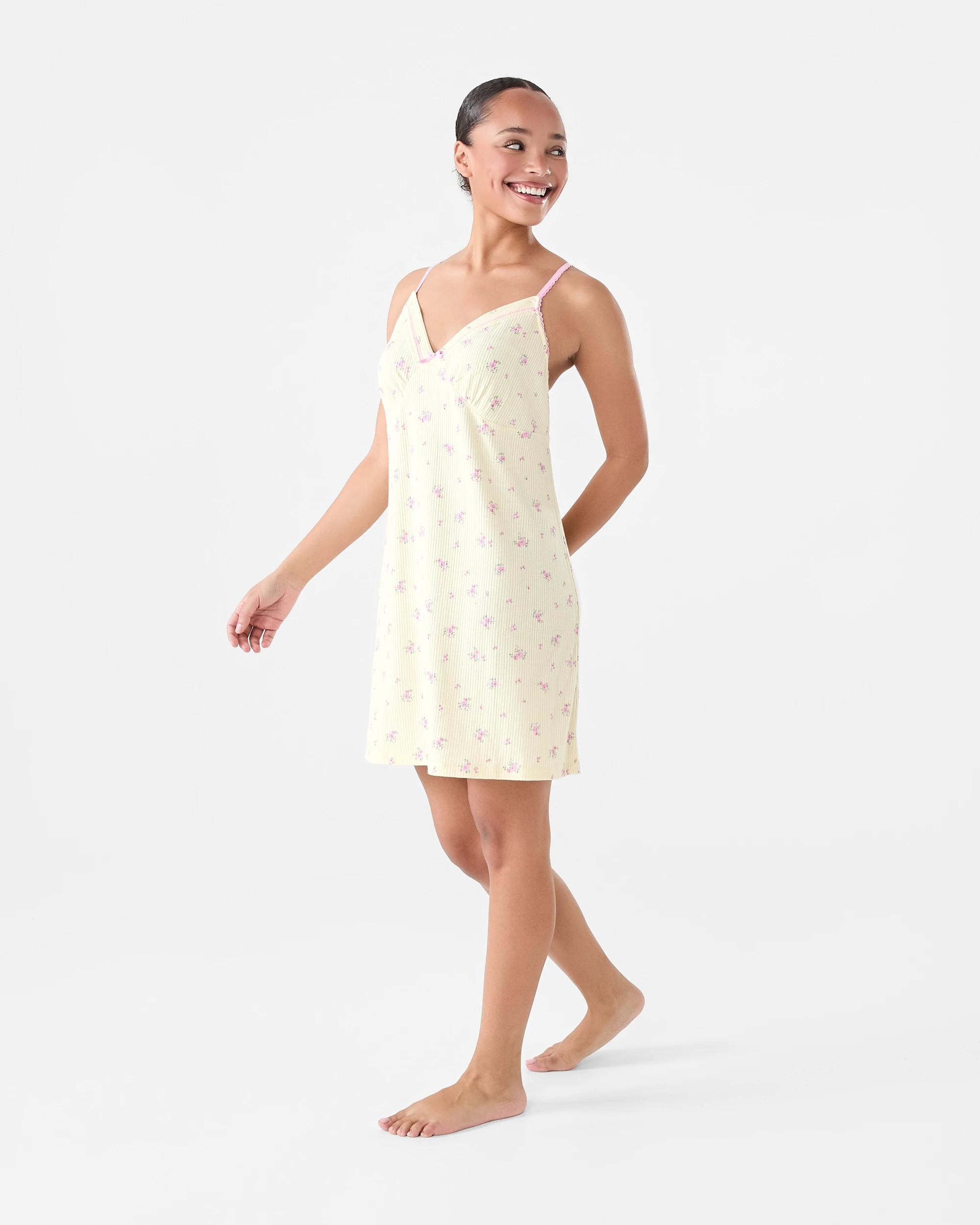 7 Pointelle Rib Nightie Wild Rose, 7 of 8