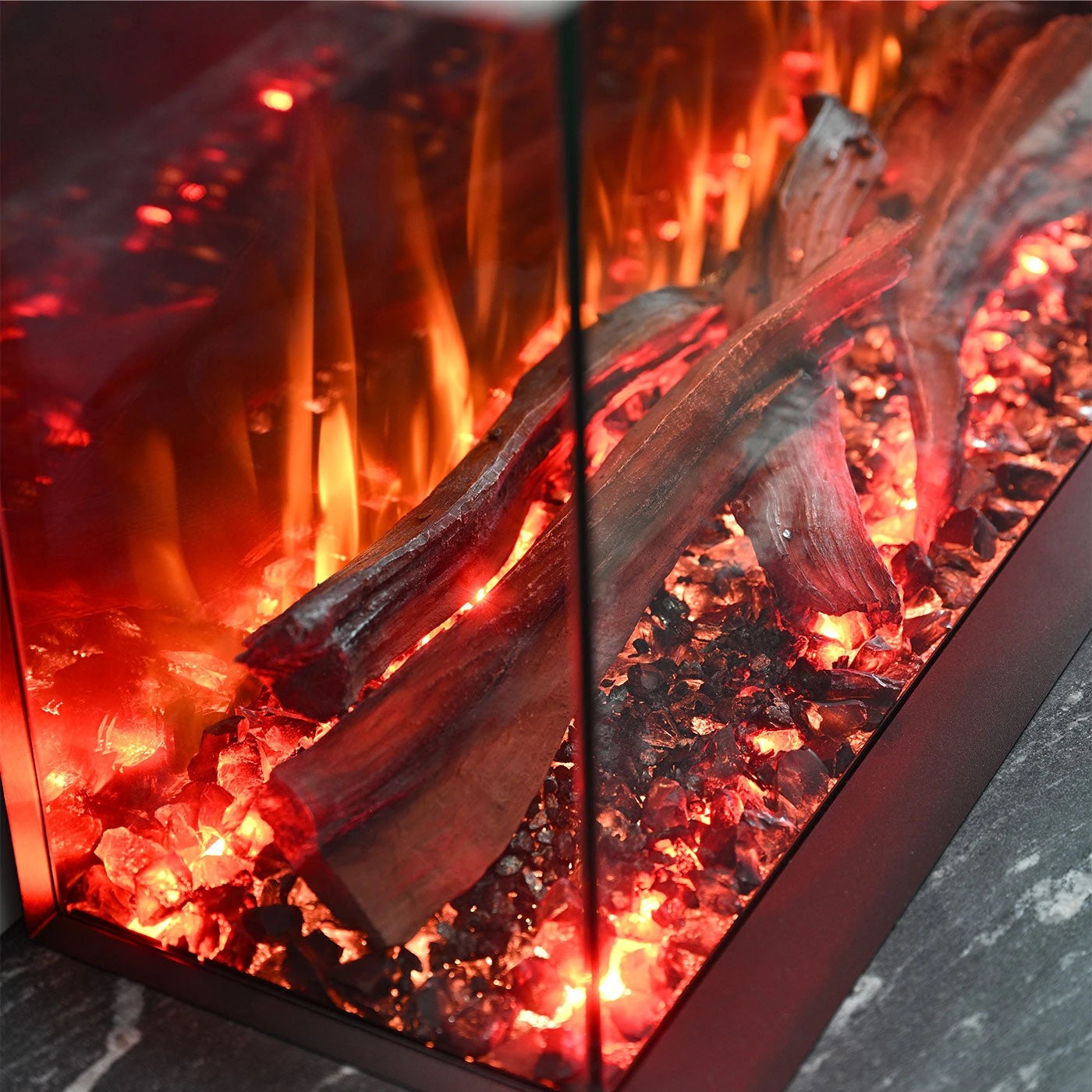 6 Moda Living Cascade 3-Sided 78 inch Extra Deep Electric Fireplace - Black, 6 of 7