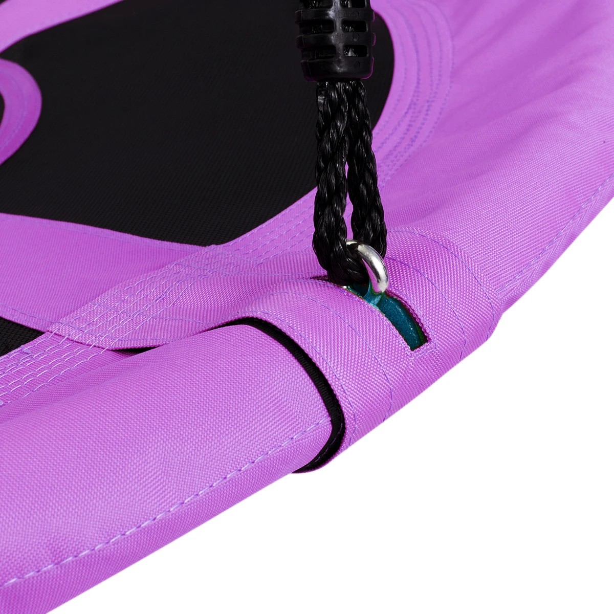 3 Costway 150KG 100cm Tree Swing Set Outdoor Hammock Chair Flying Saucer 4 Adjustable Ropes - Purple, 3 of 5