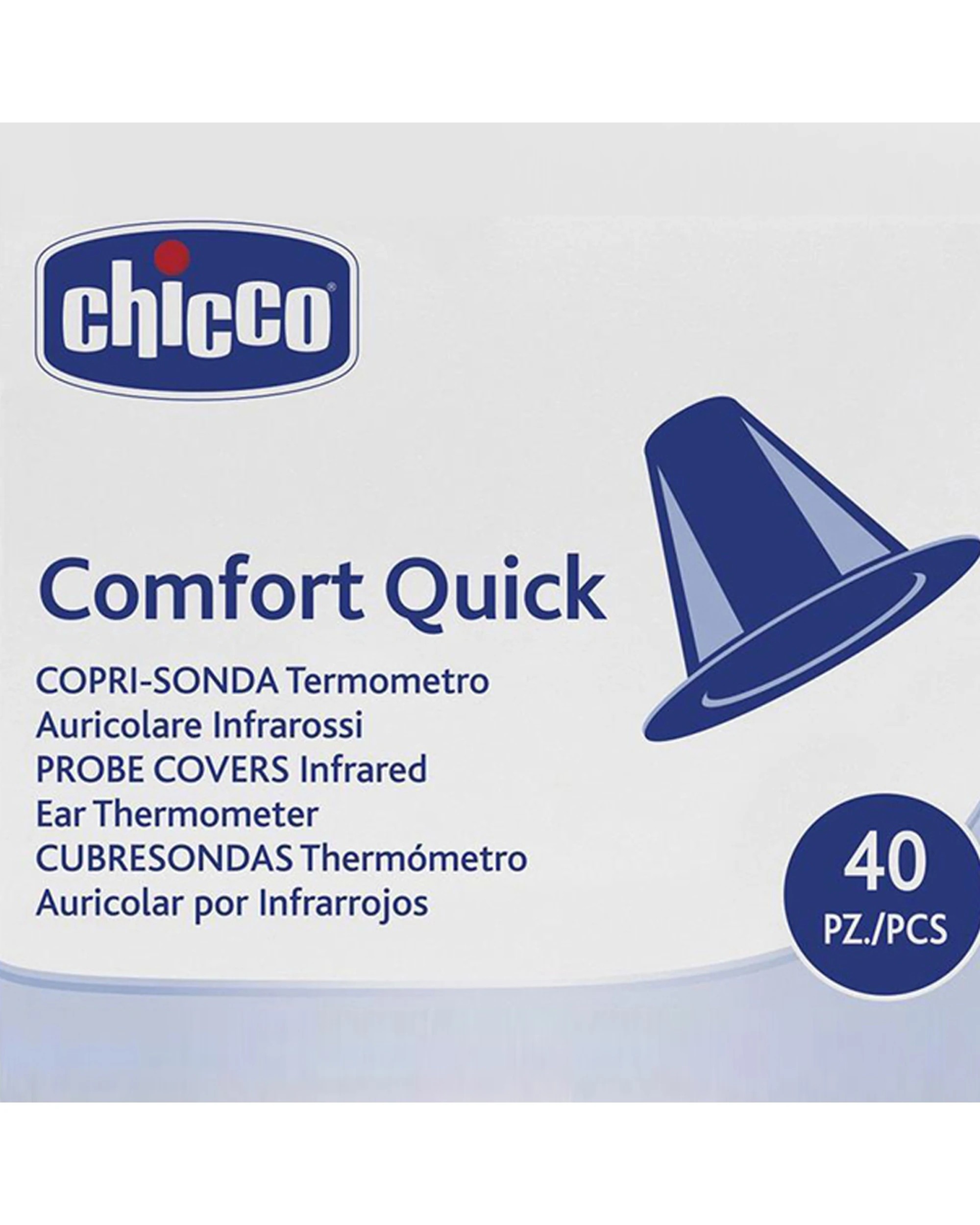 2 Chicco Nursing Probe Covers For Comfort Ear Thermometers 40pc Disposable - Plain, 2 of 2