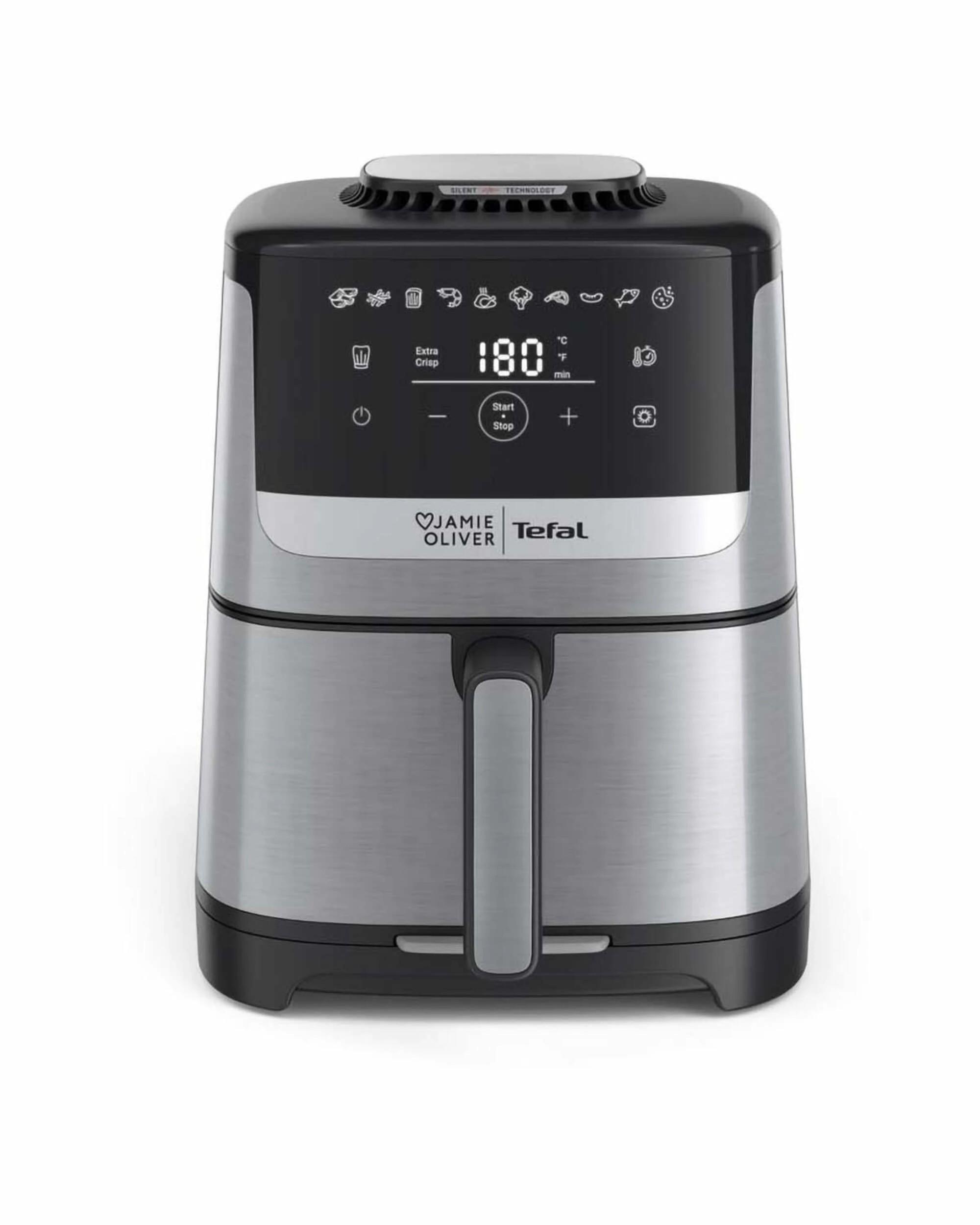 1 Tefal 5L Jamie Oliver Easy Fry Silence & Grill - BLACK, 1 of 5