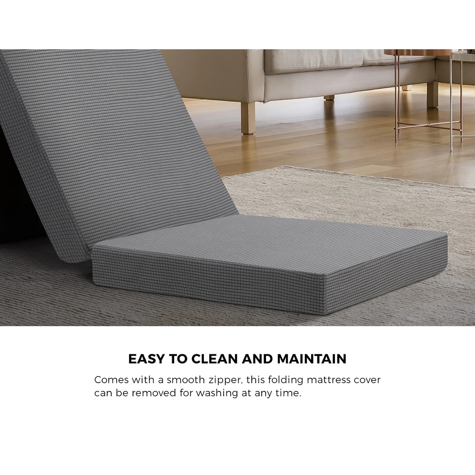 5 Bedra Bedding Folding Foam Mattress Single Sofa Bed Lounge Foldable Sleeping Camping Mat - Grey, 5 of 7