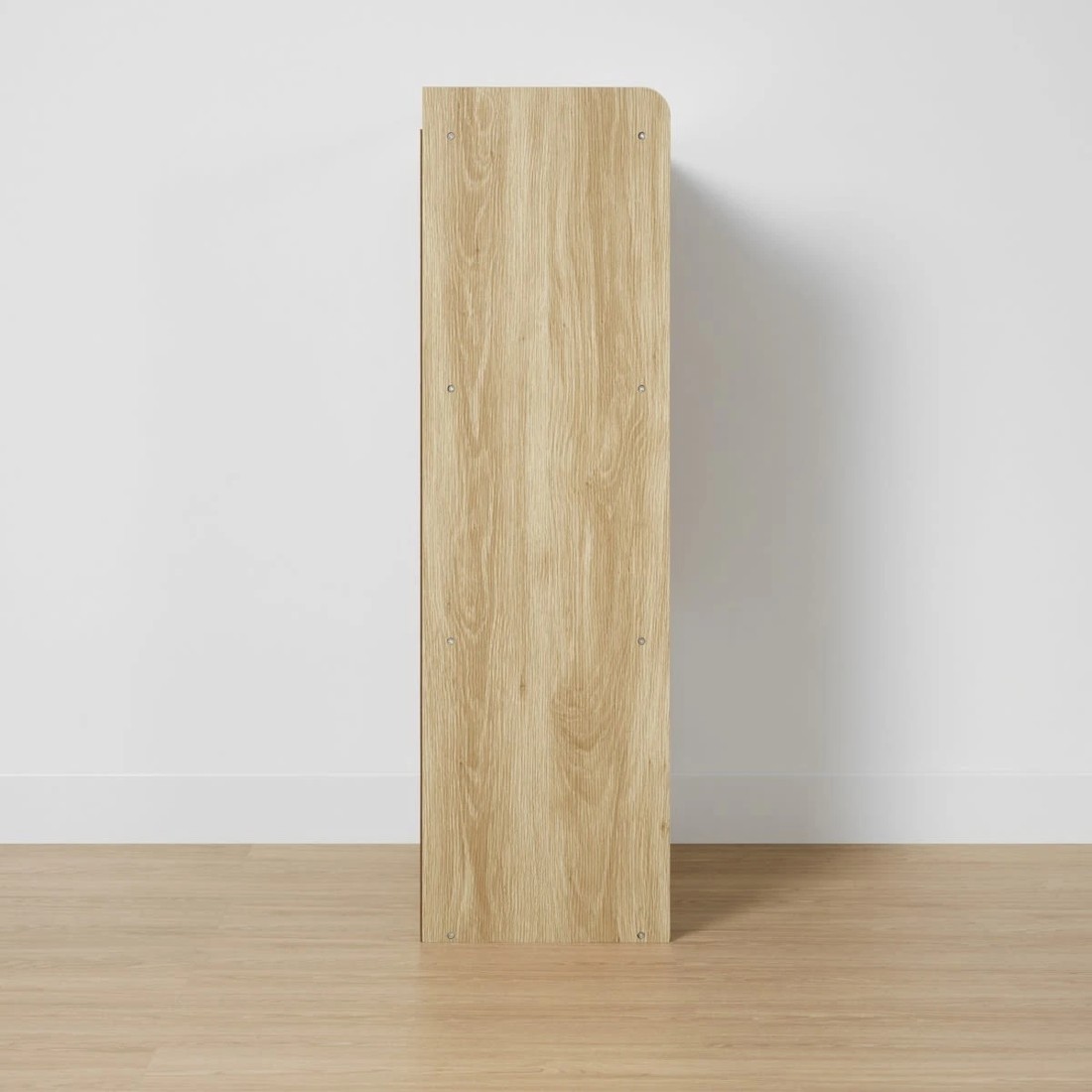 4 Oak Look and White Shelf with Cupboard, 4 of 9