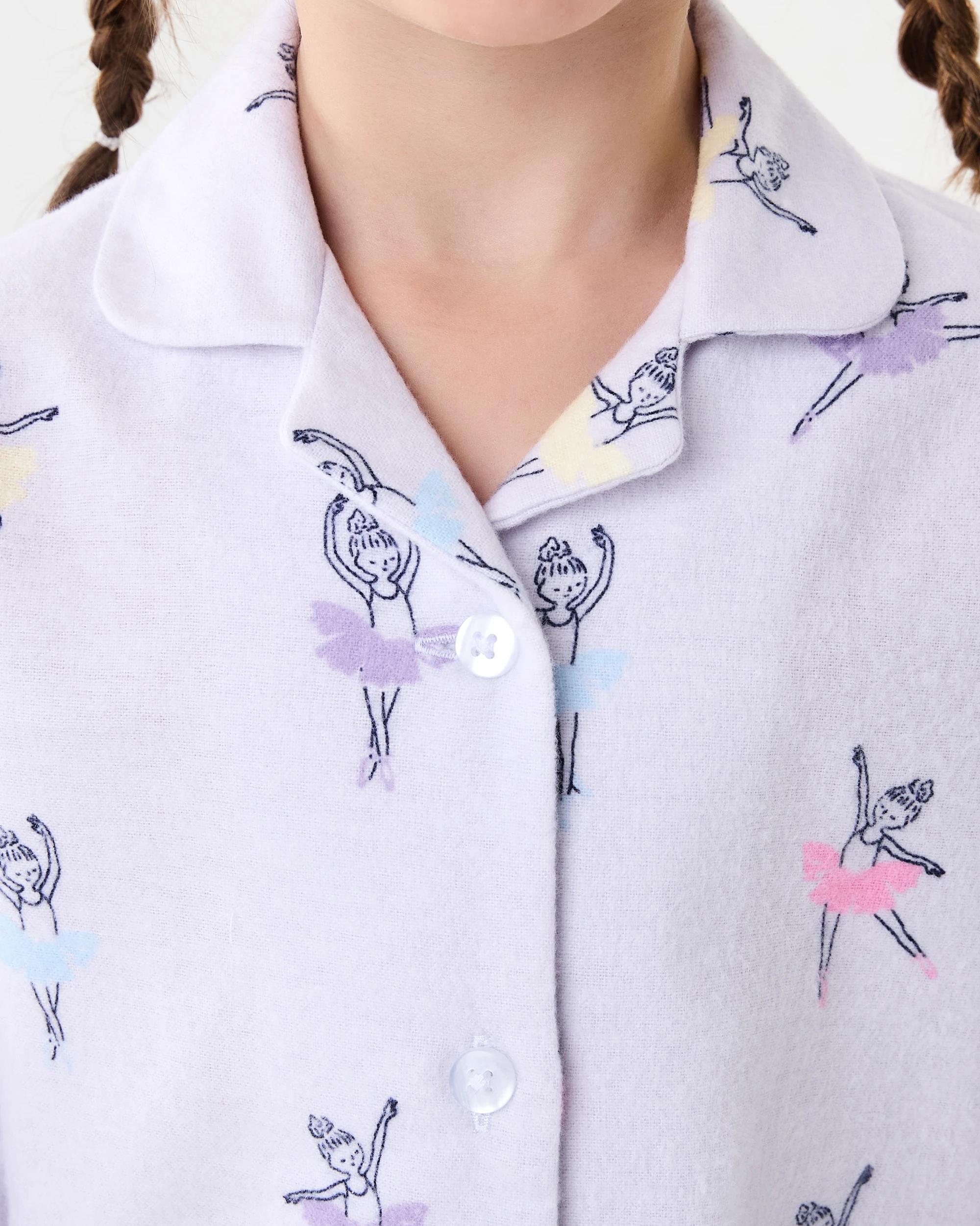 4 Flannel Pyjama Set Pur Ballet, 4 of 6