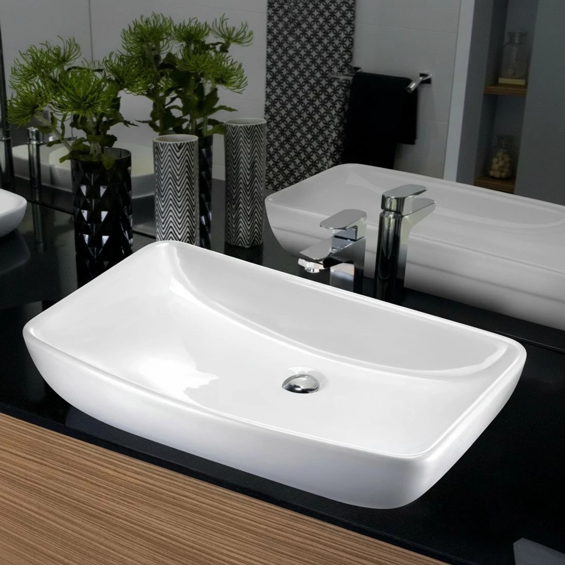 5 Cefito Bathroom Basin Ceramic Vanity Sink Hand Wash Bowl 60x38cm - White, 5 of 5