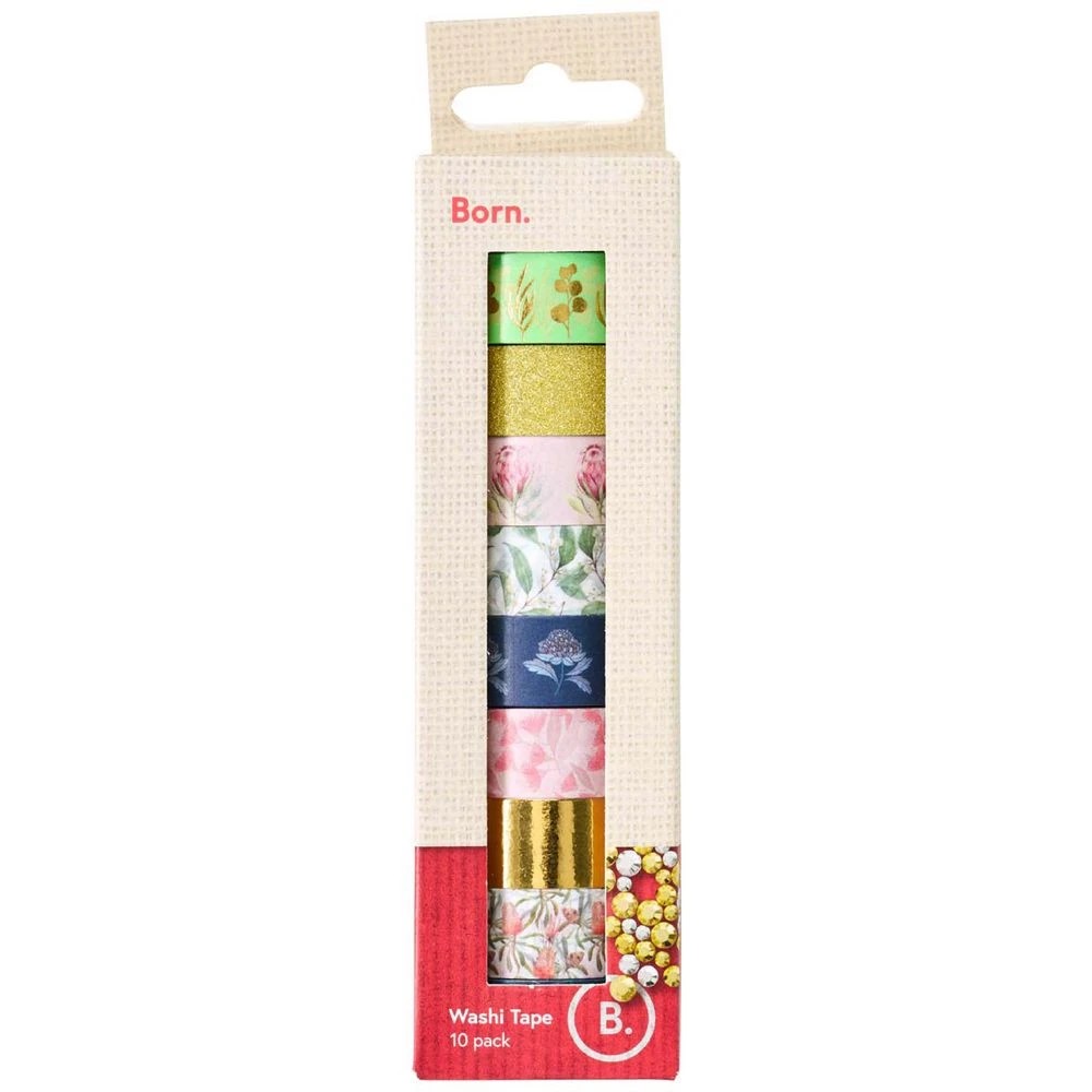 1 Born Washi Tape 15mm x 5m Native 10 Pack, 1 of 10