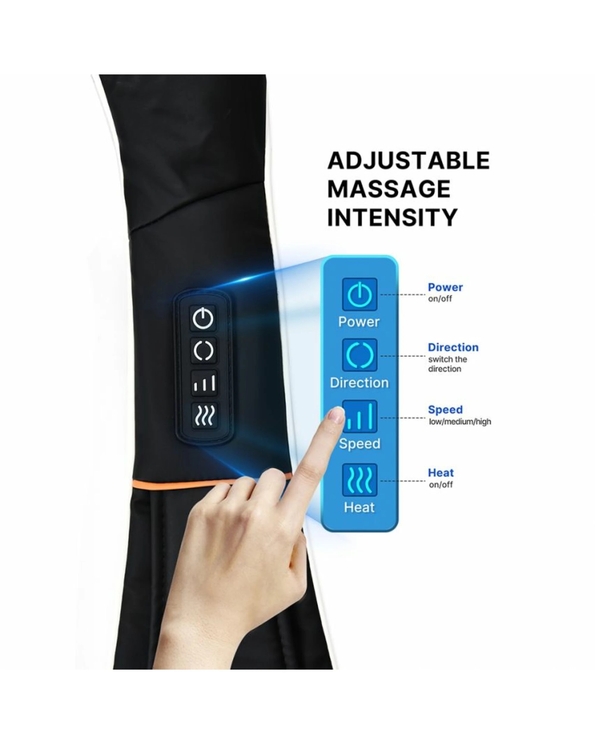4 Renpho Neck And Shoulder Back Massager With Heat, Shiatsu 8 Nodes 3 Speeds 45oc, 4 of 10