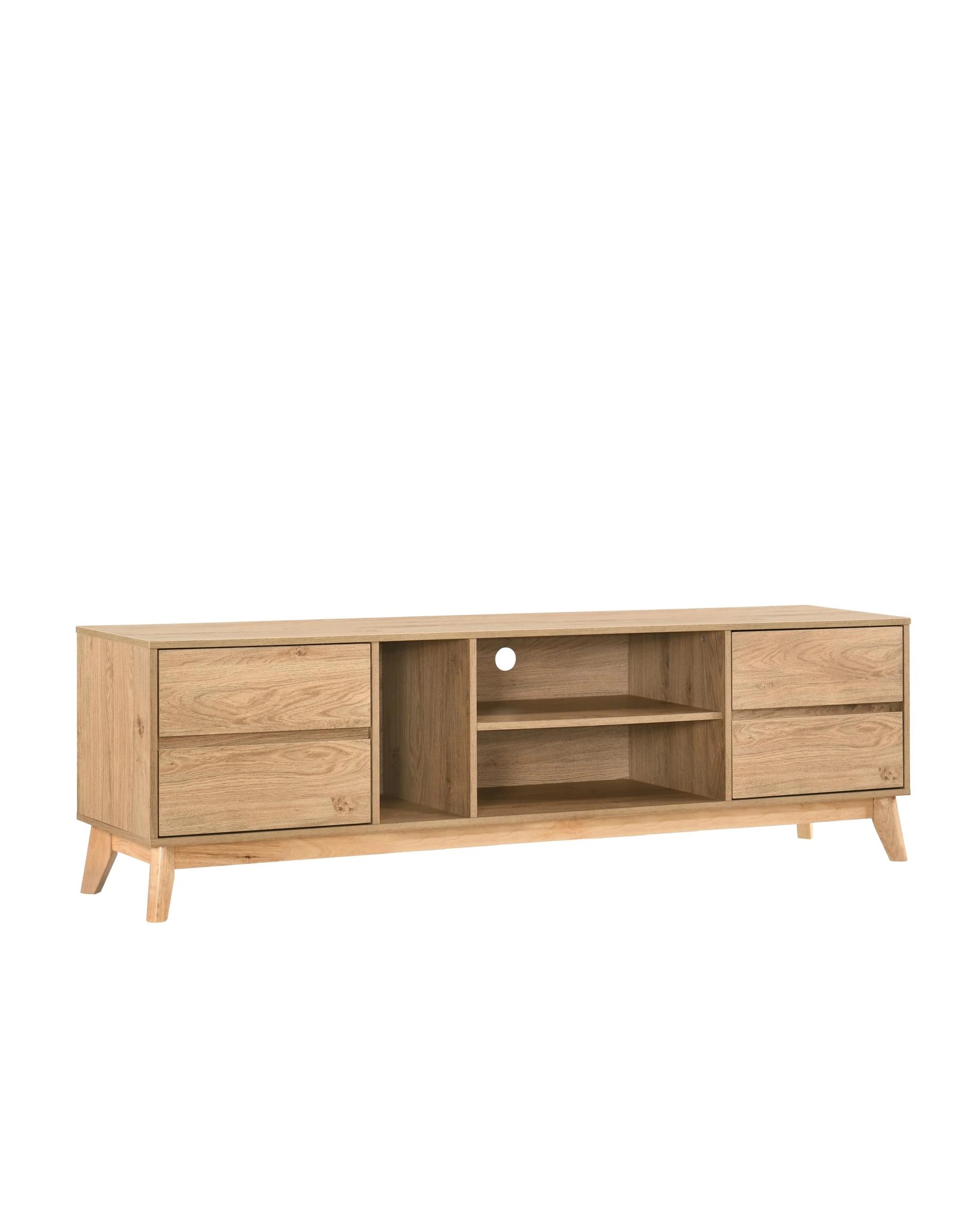 1 Kodu TV Entertainment Unit 180W 4 Drawers - Natural, 1 of 8
