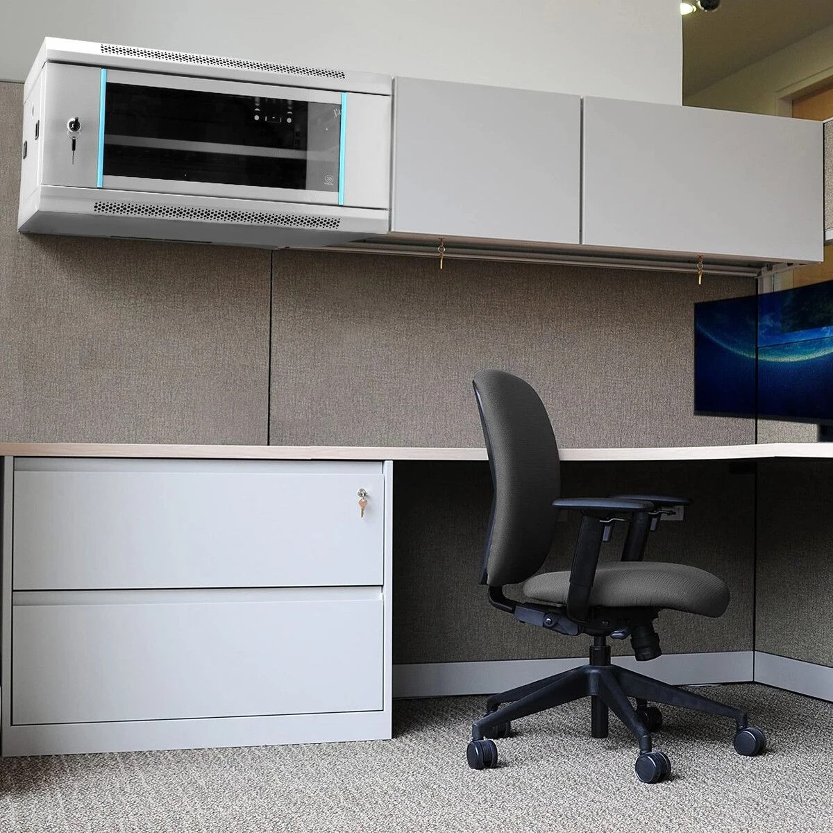 4 Ausway 4U Network Server Cabinet Wall Mount, 4 of 5