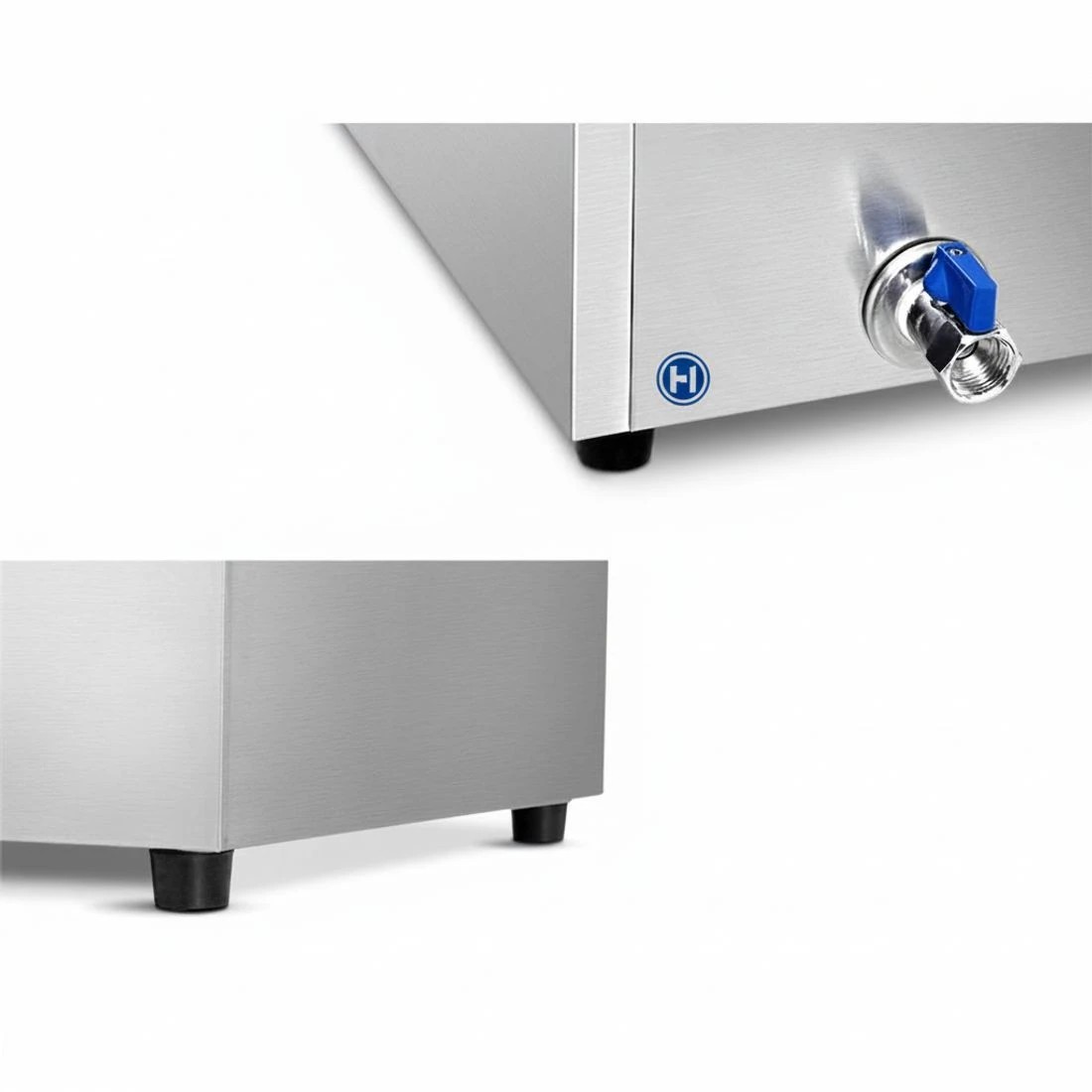 5 Devanti Commercial Food Warmer Bain Marie 3 Electric Buffet Pans - Silver, 5 of 7