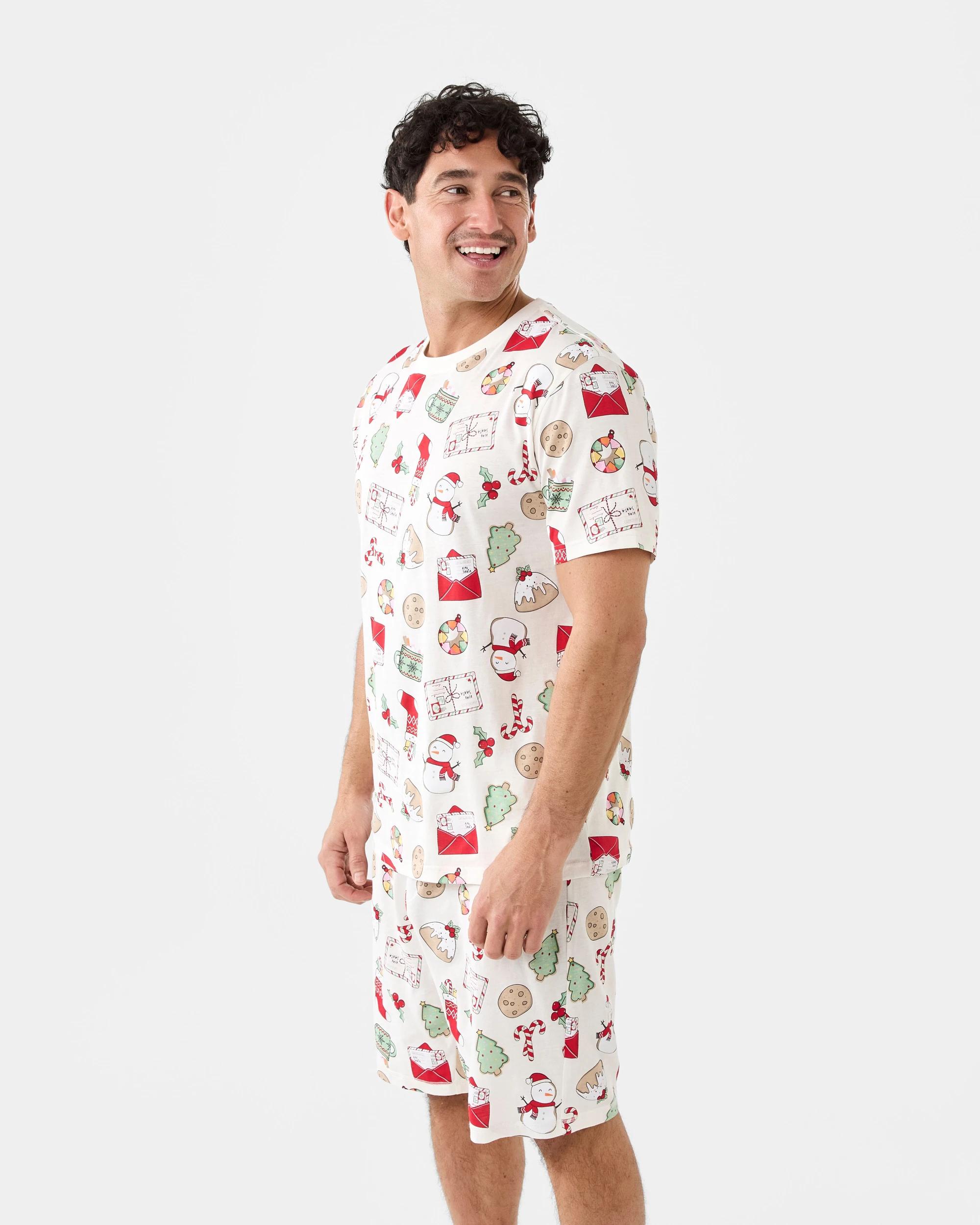 3 Family Matching Christmas Icons Wishing Tree Mens Pyjama Set Xmas Icons, 3 of 9