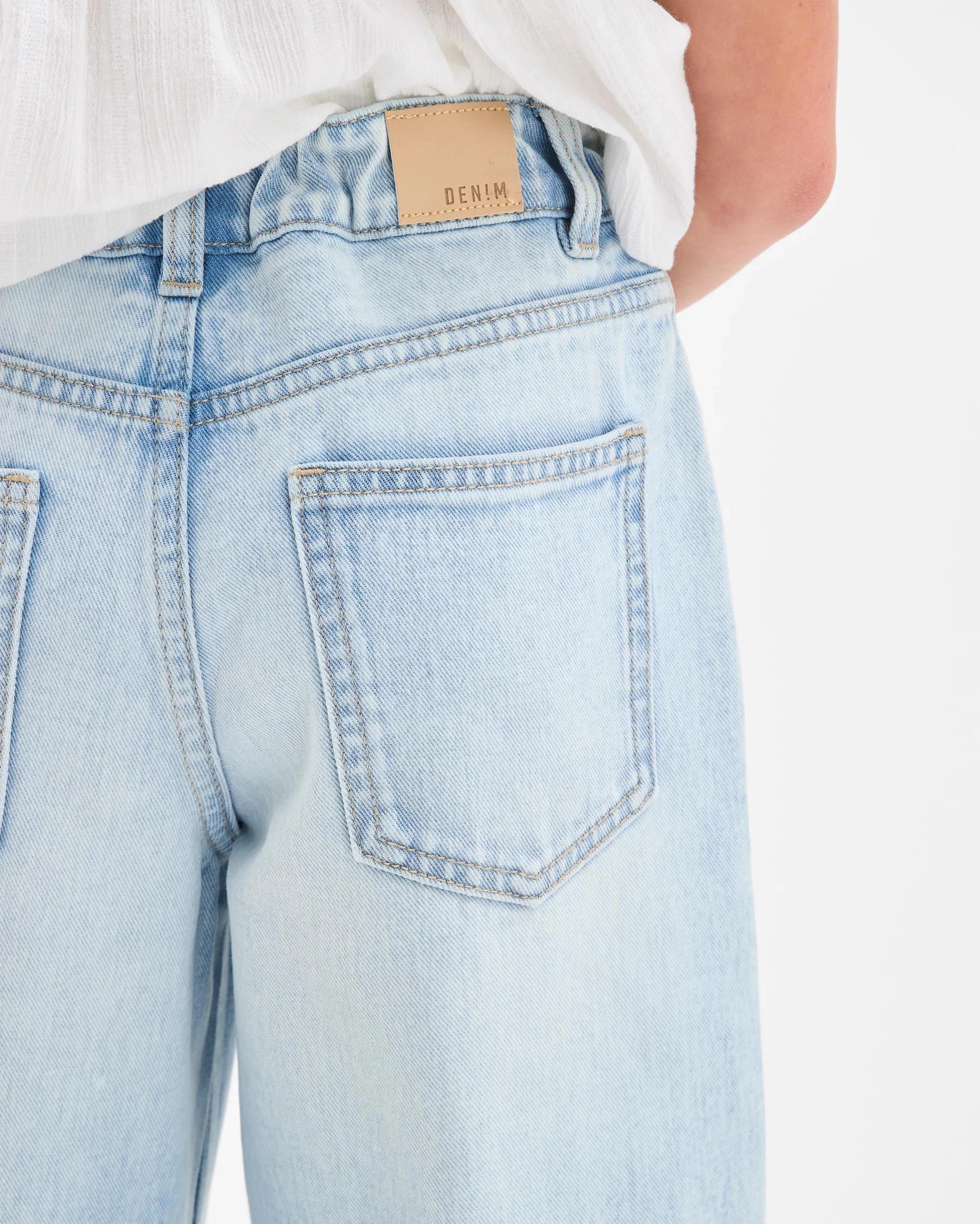 5 Target Denim Wide Leg Cuffed Denim Jeans LIGHT WASH, 5 of 7