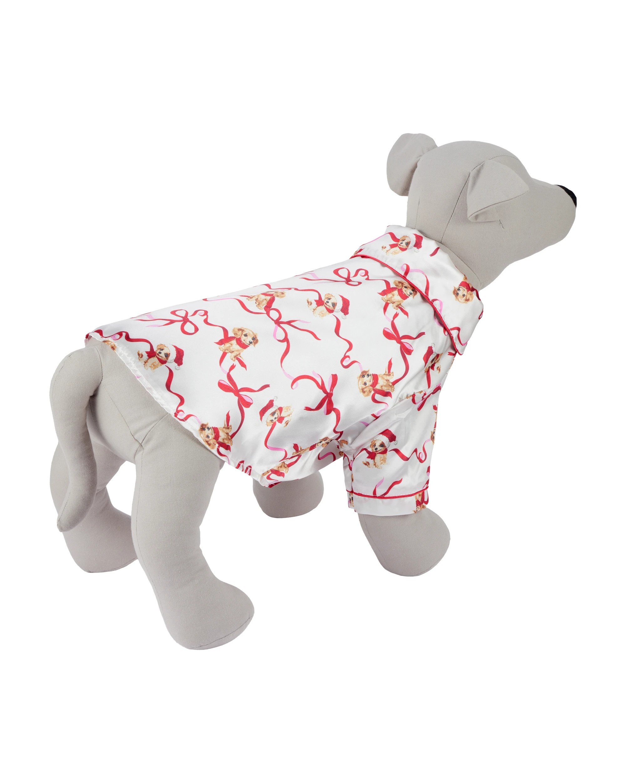 3 Family Matching Christmas Dog Ribbon Mini Me Pyjama M, 3 of 9