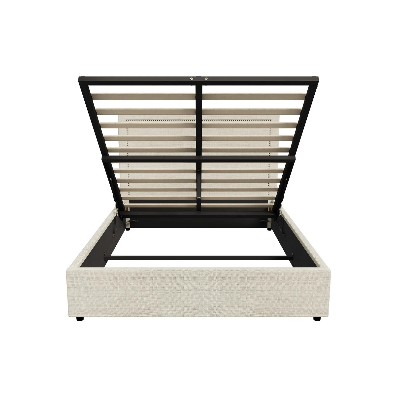 8 Oikiture Double Bed Gas Lift Bed Frame
 - Beige, 8 of 10