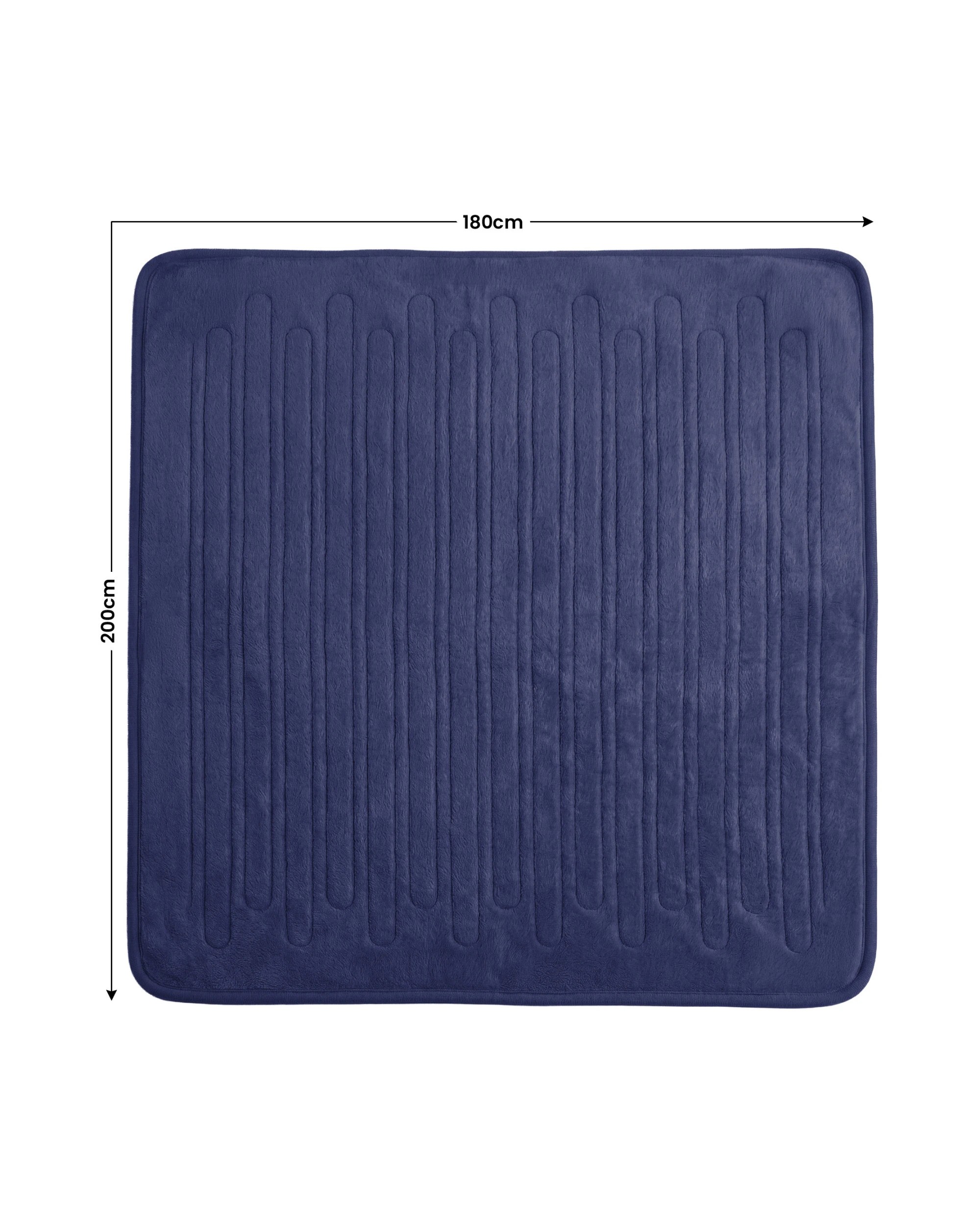 3 Laura Hill XL Electric Heated Blanket Throw Soft Coral Fleece 10 Heat Settings Machine Washable - Blue, 3 of 8