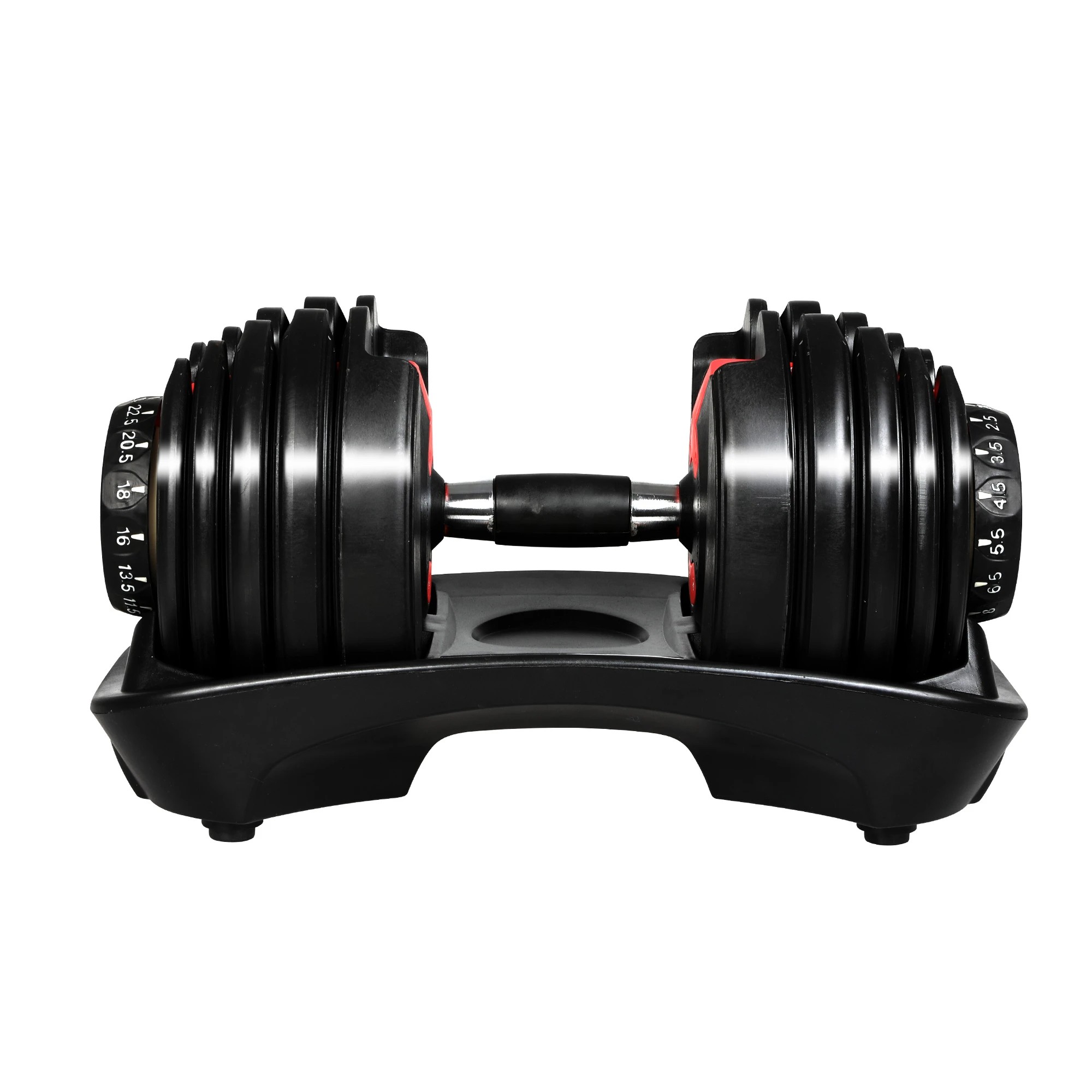 2 Centra 24kg Adjustable Dumbbell Single Weight Plates Home Gym Fitness Exercise, 2 of 7