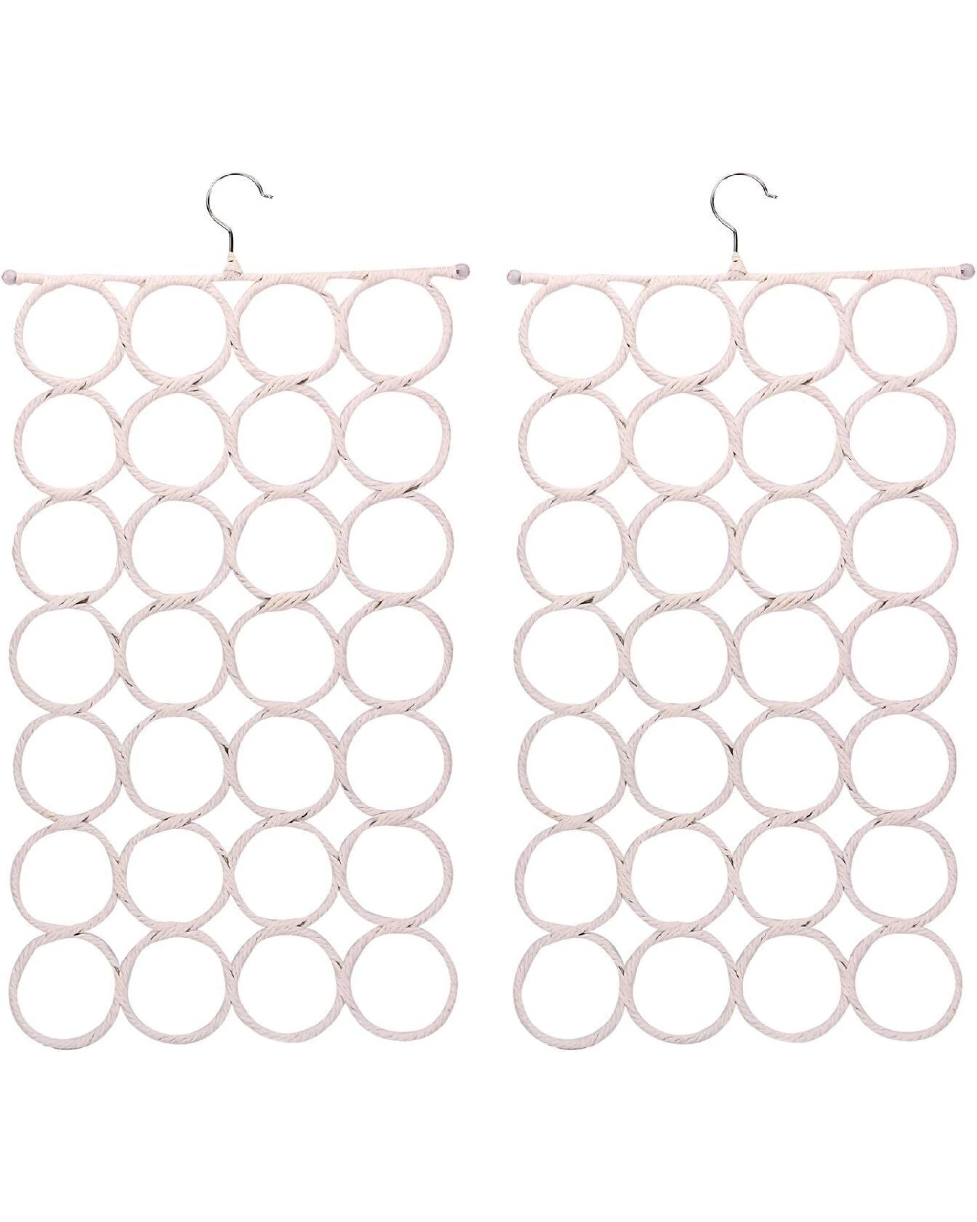 8 BR Home 2x 24 Hole Scarf Hanger Holder Storage Tie Belt Scarf Organiser, 8 of 8