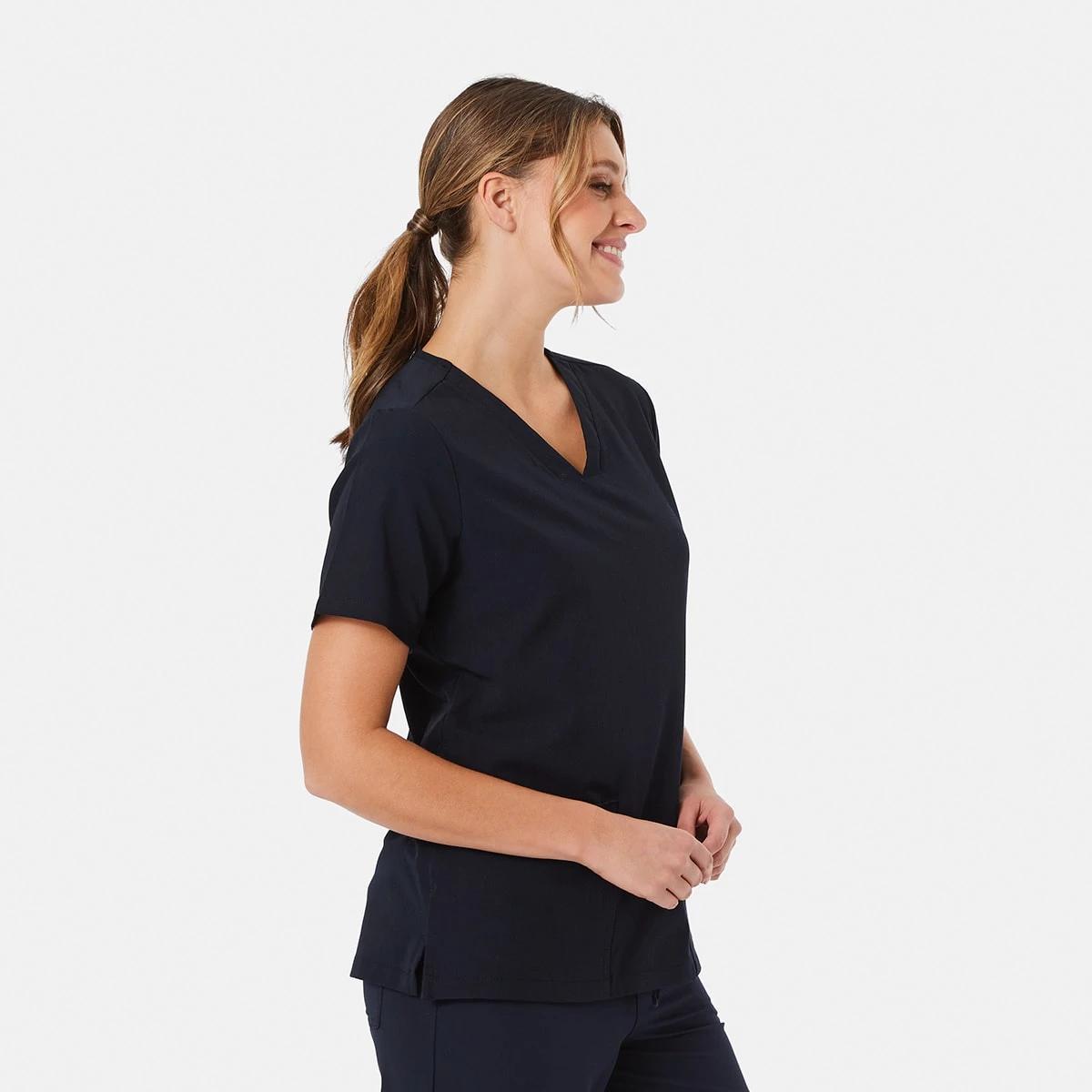 2 Work Short Sleeve Scrub Top PARISIAN NIGHT, 2 of 5