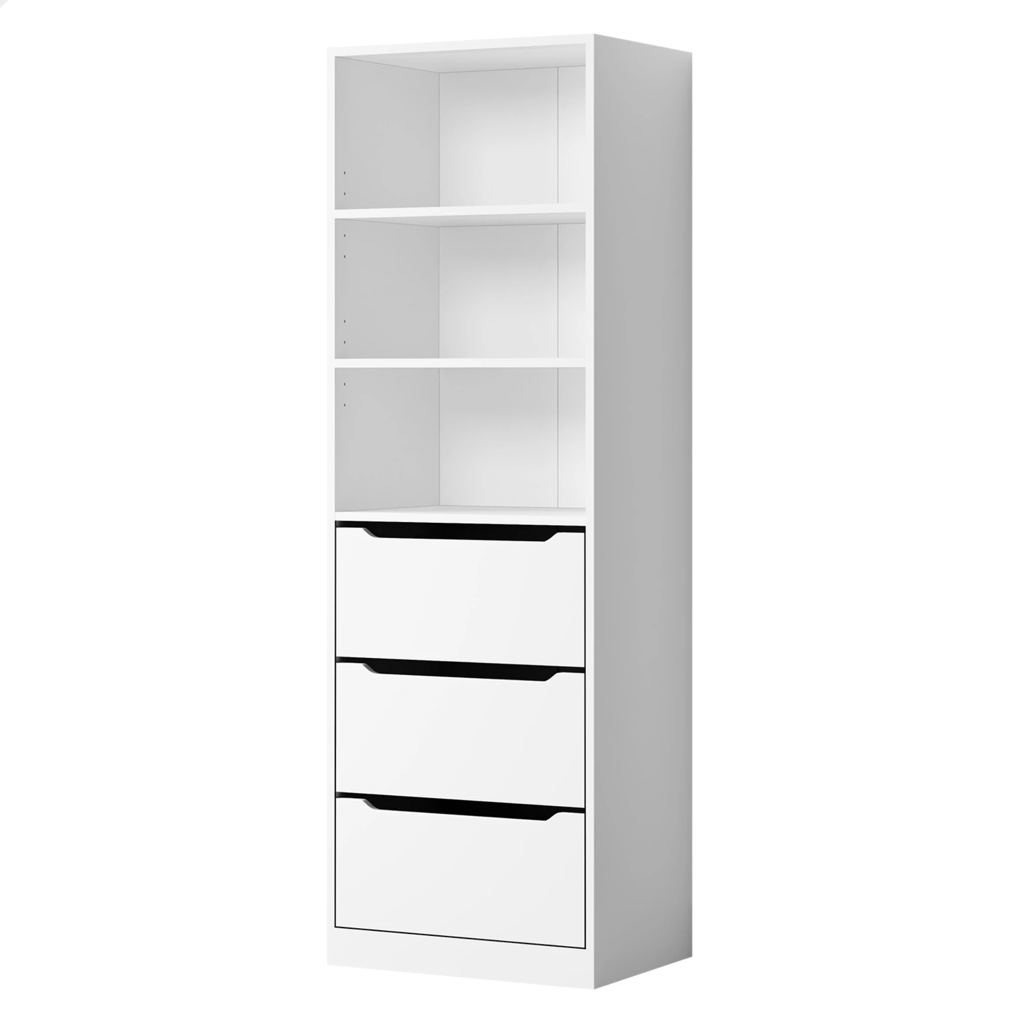 1 Alfordson Wardrobe Clothes Storage Cabinet Closet Organizer 3 Drawers - White, 1 of 10