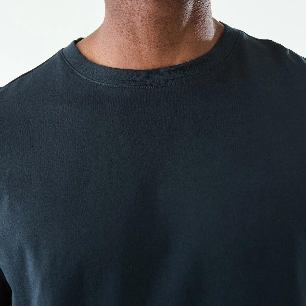 5 Australian Grown Cotton Crew Neck T-shirt Blu Night, 5 of 5