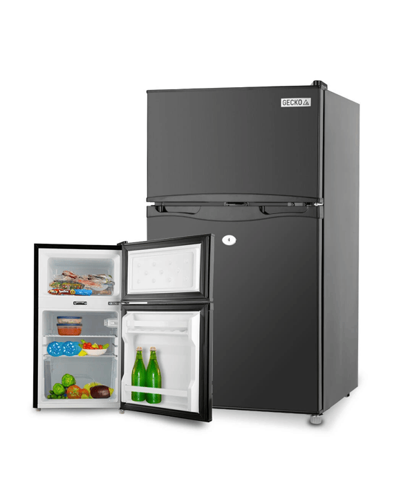 Gecko 95L Portable Double Door Fridge - Black