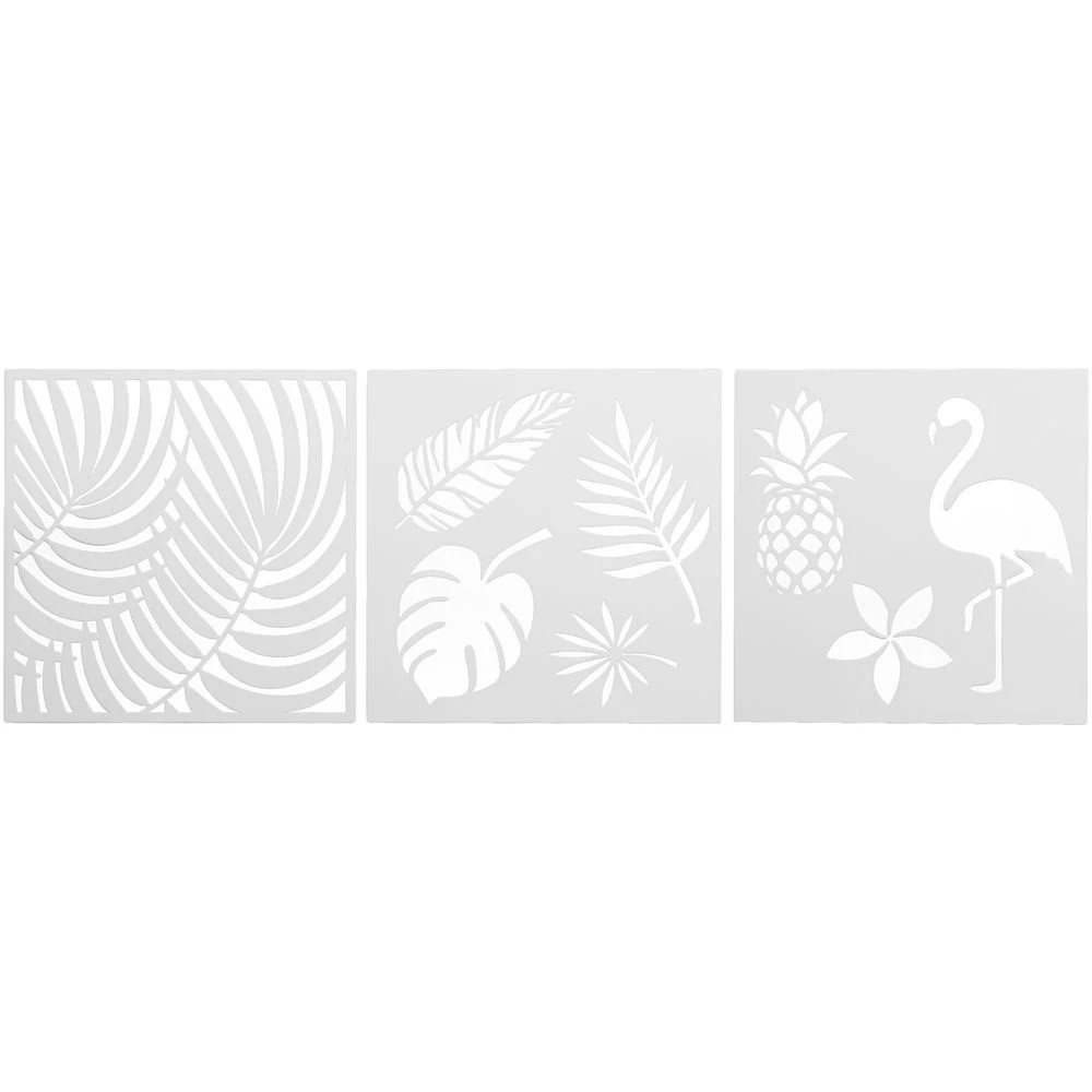 2 Born Large Stencil Set 3 Pack Tropical, 2 of 2