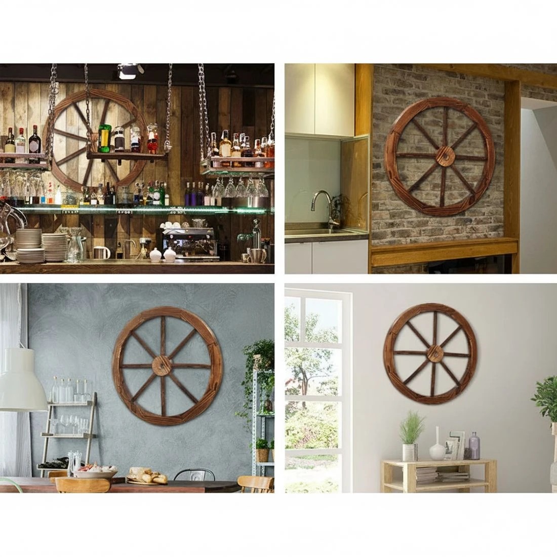 5 Gardeon Garden Decor Outdoor Ornament Wooden Wagon - Natural, 5 of 7