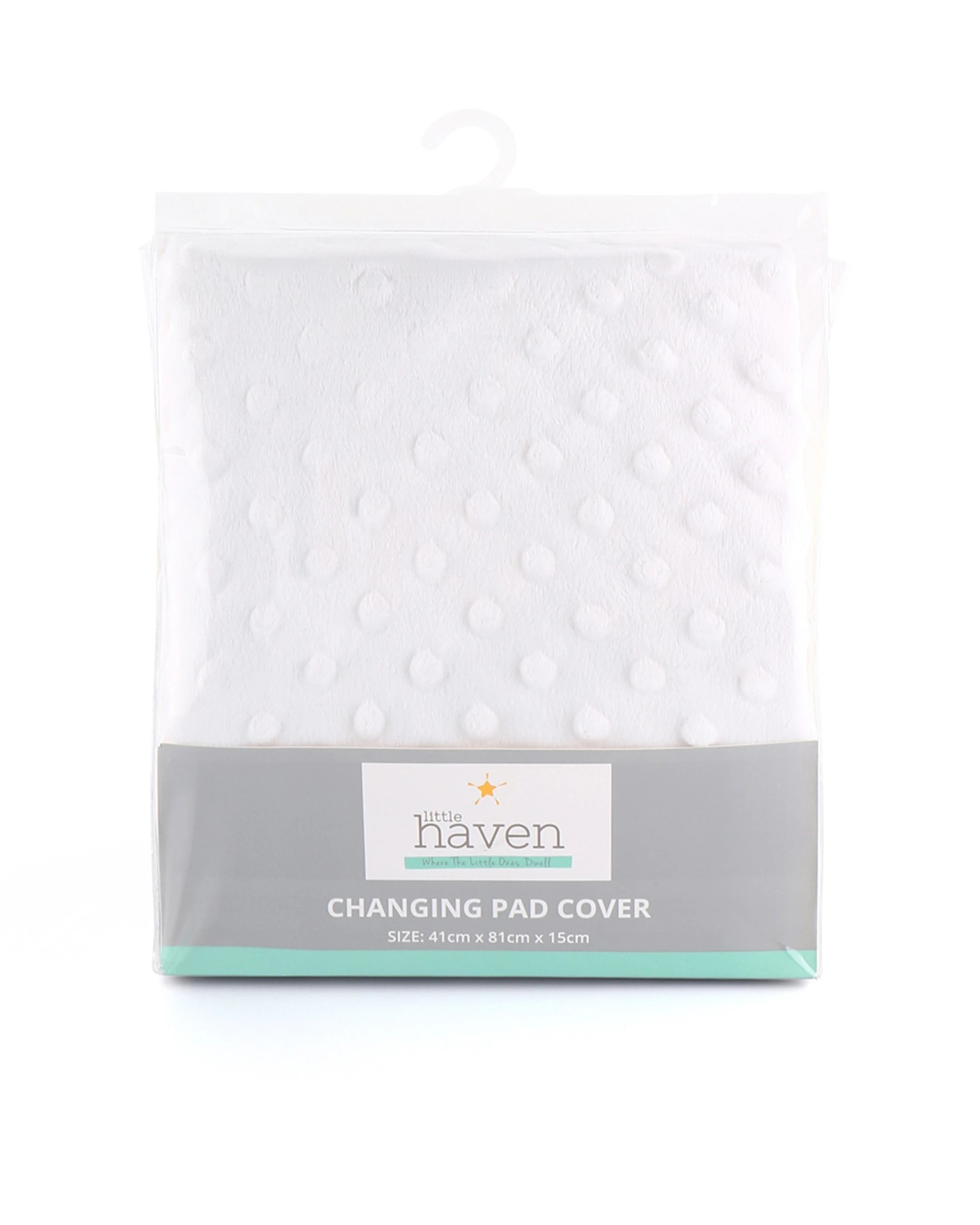2 Little Haven Baby Change Pad Cover Velour Dot All-Around Elastic Standard Fit - White, 2 of 2
