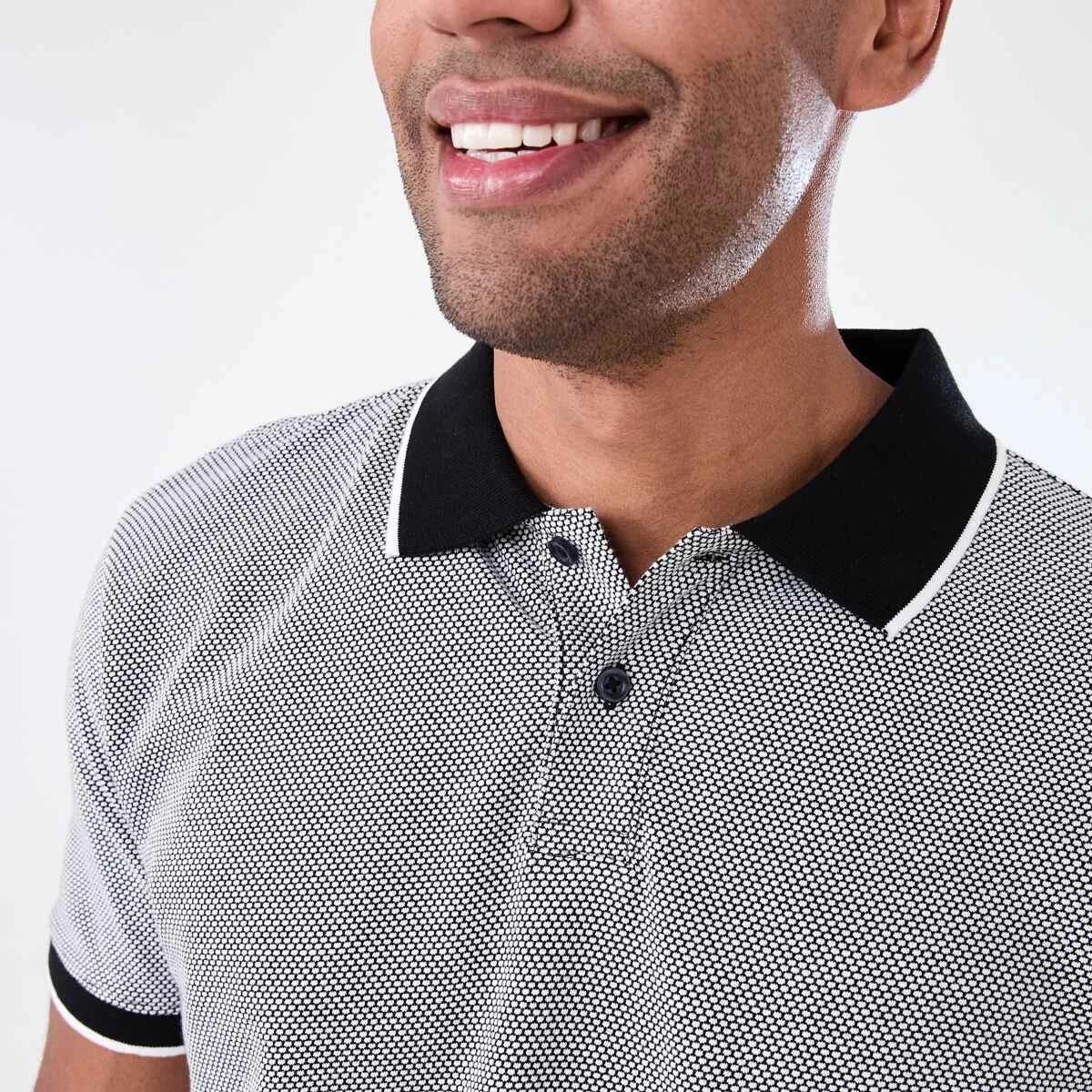 5 Jacquard Polo Shirt JACQUARD BLACK, 5 of 6