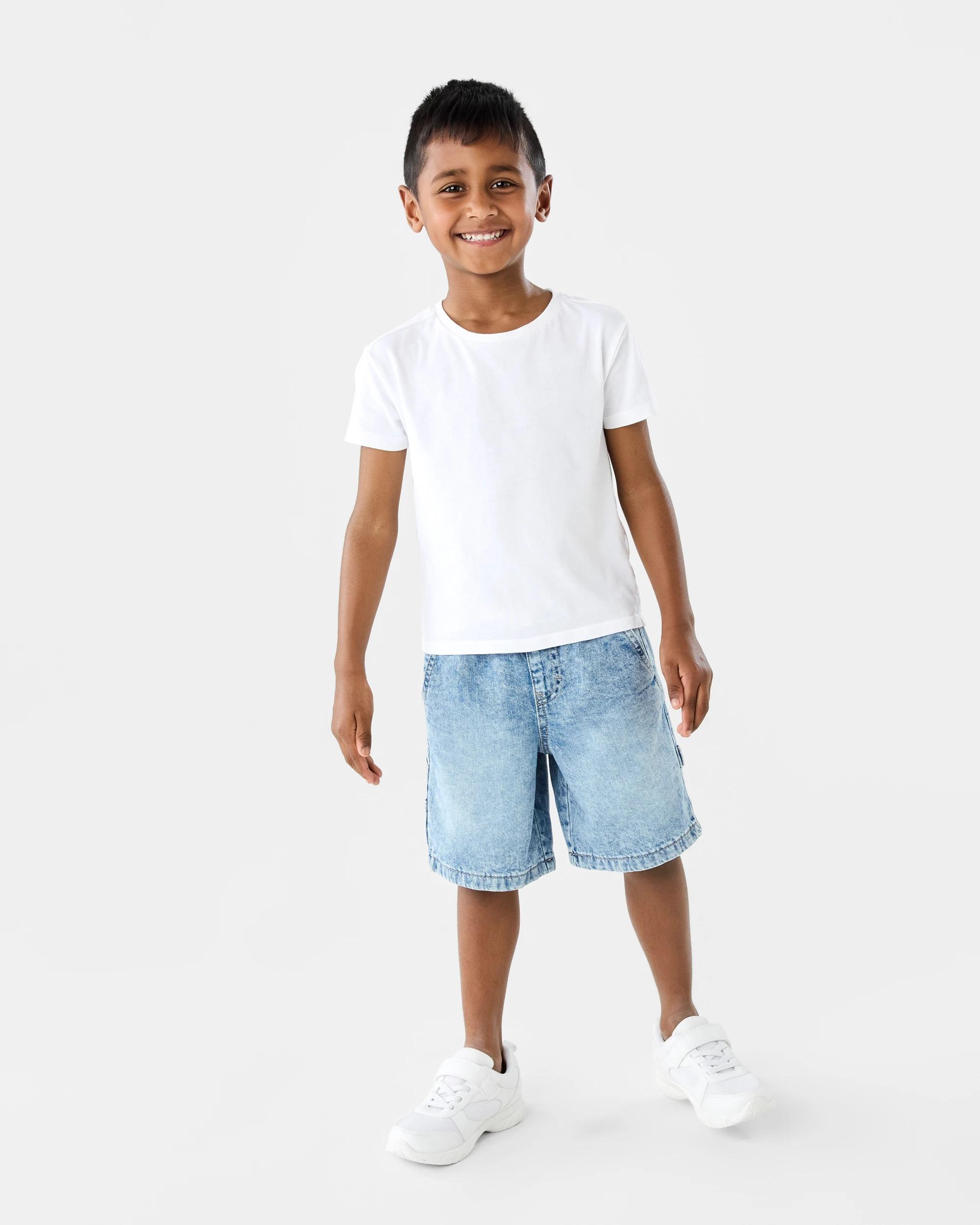 7 Denim Jorts Light Wash, 7 of 8